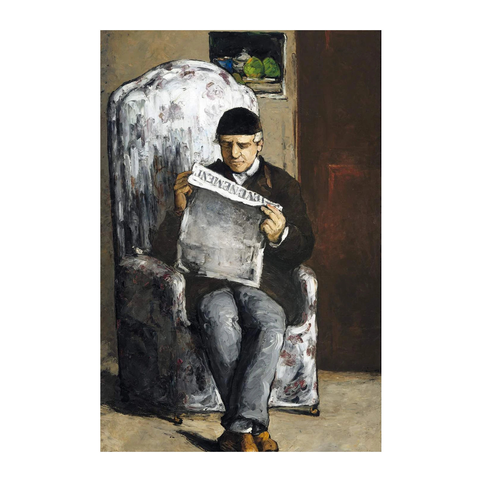 Man Reading Newspaper Wall Art | Modern Home Decor