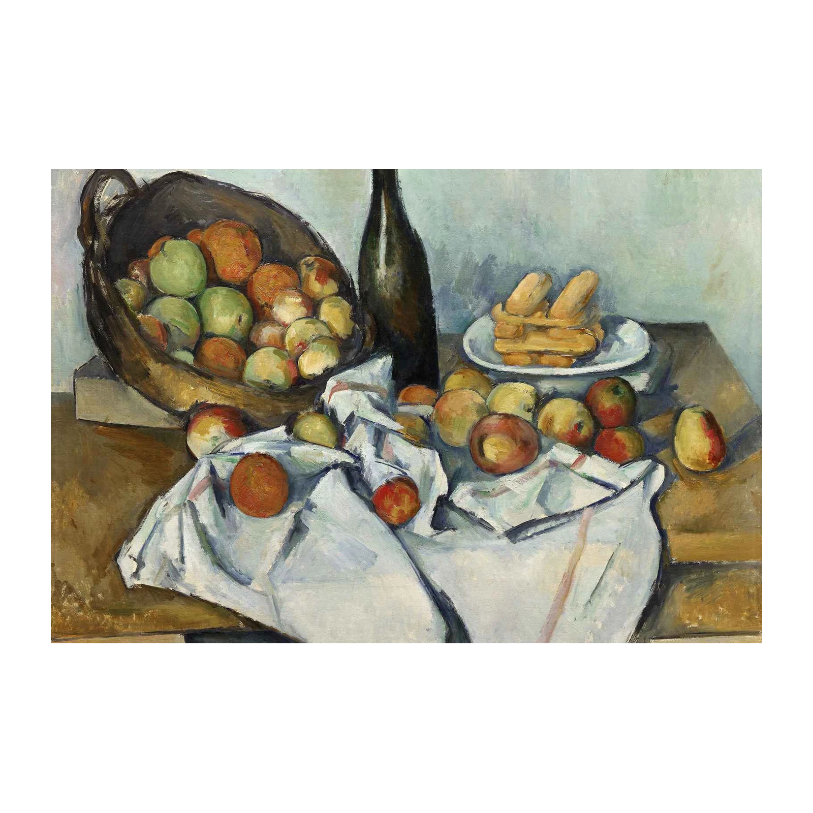 Vintage Still Life Fruit Basket Wall Art