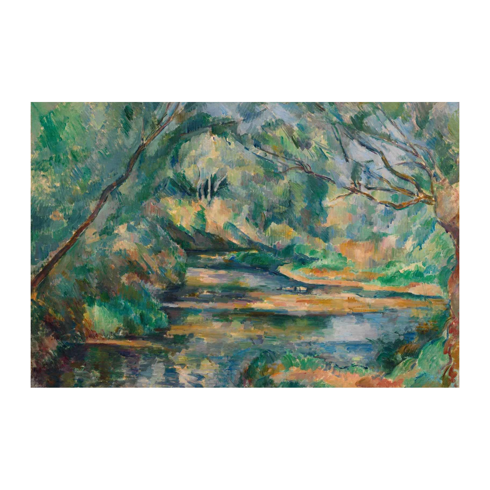 Tranquil River Landscape Impressionist Wall Art