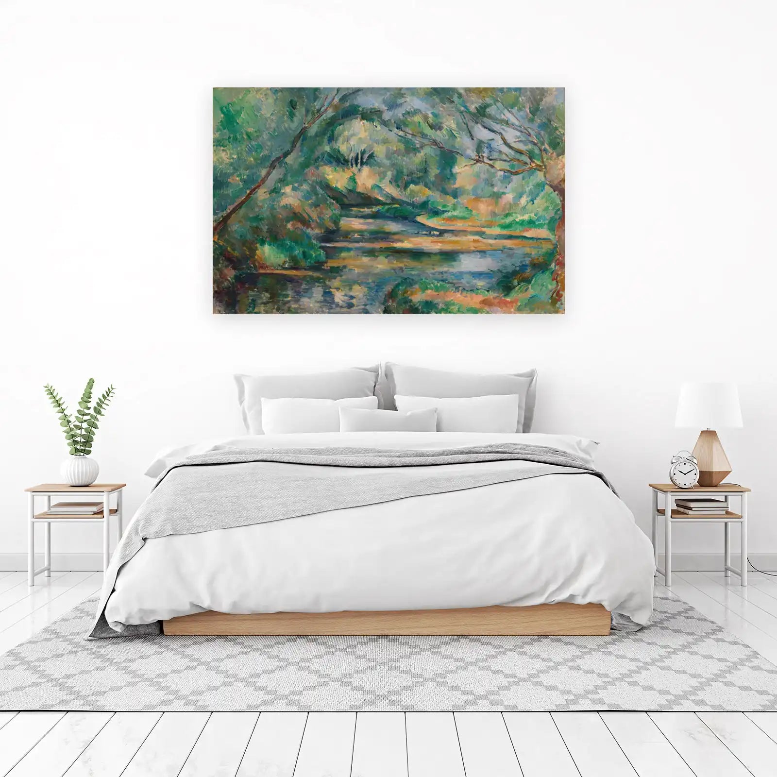 Tranquil River Landscape Impressionist Wall Art