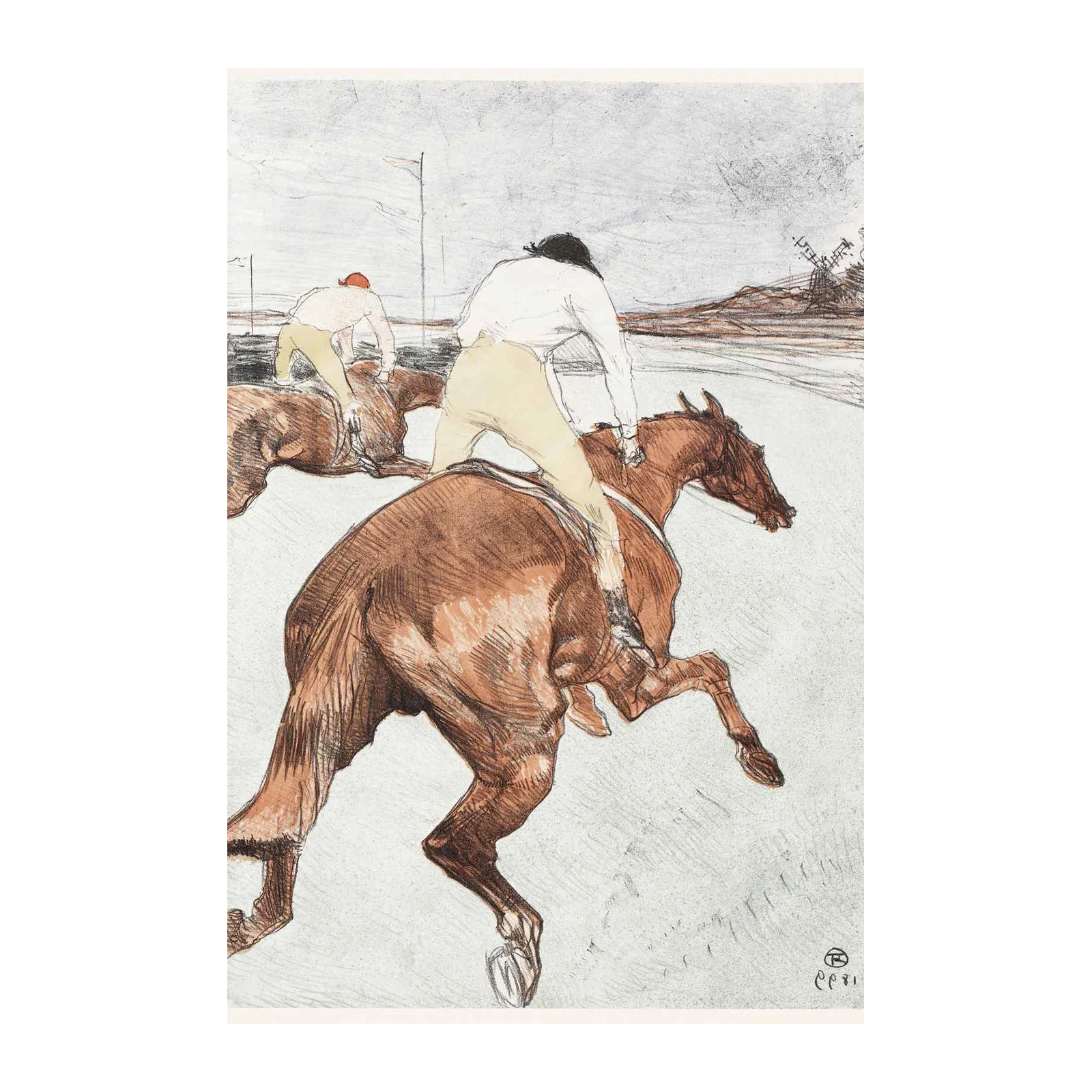 Dynamic Horse Racing Scene Wall Art