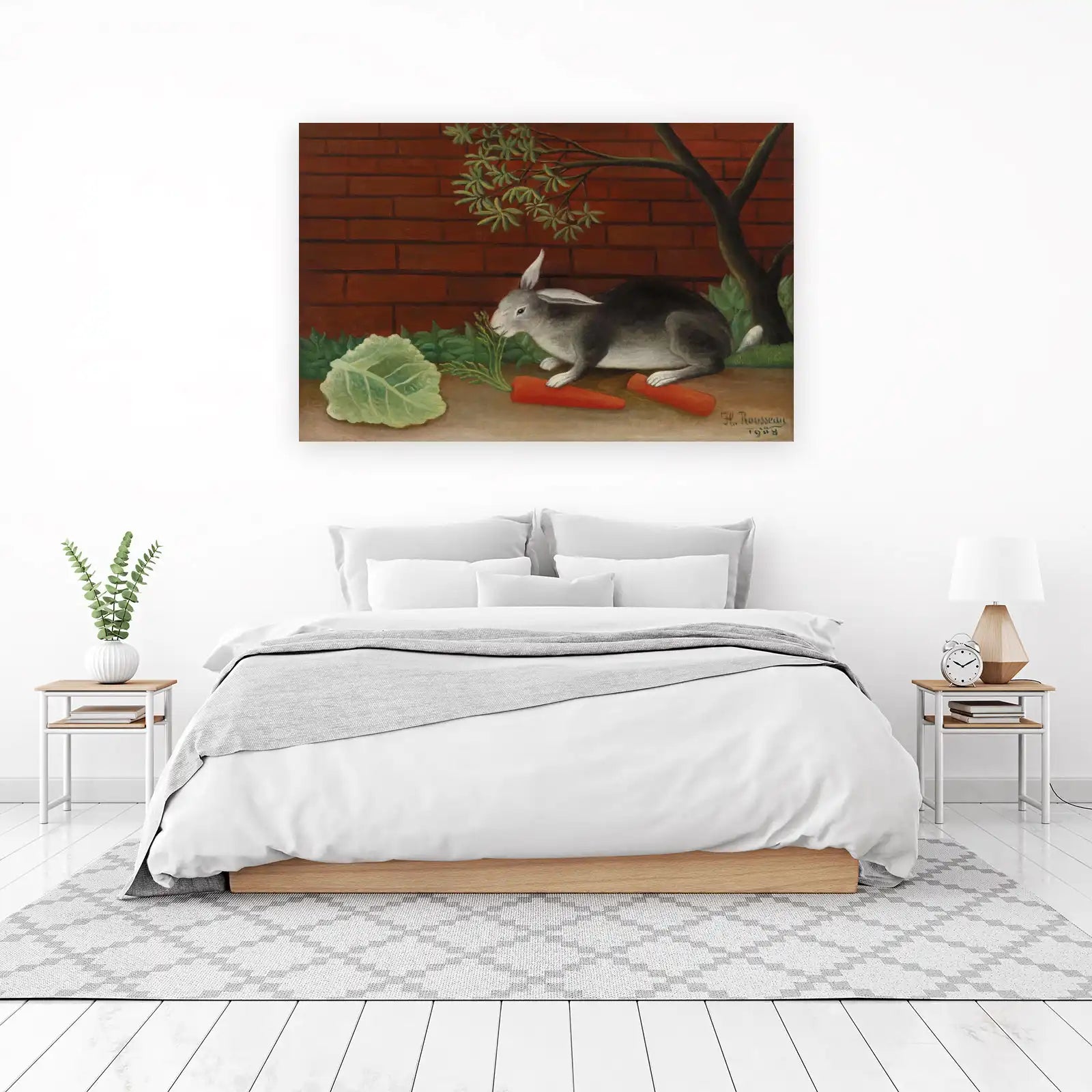 Vintage Rabbit & Carrots Art Wall Art