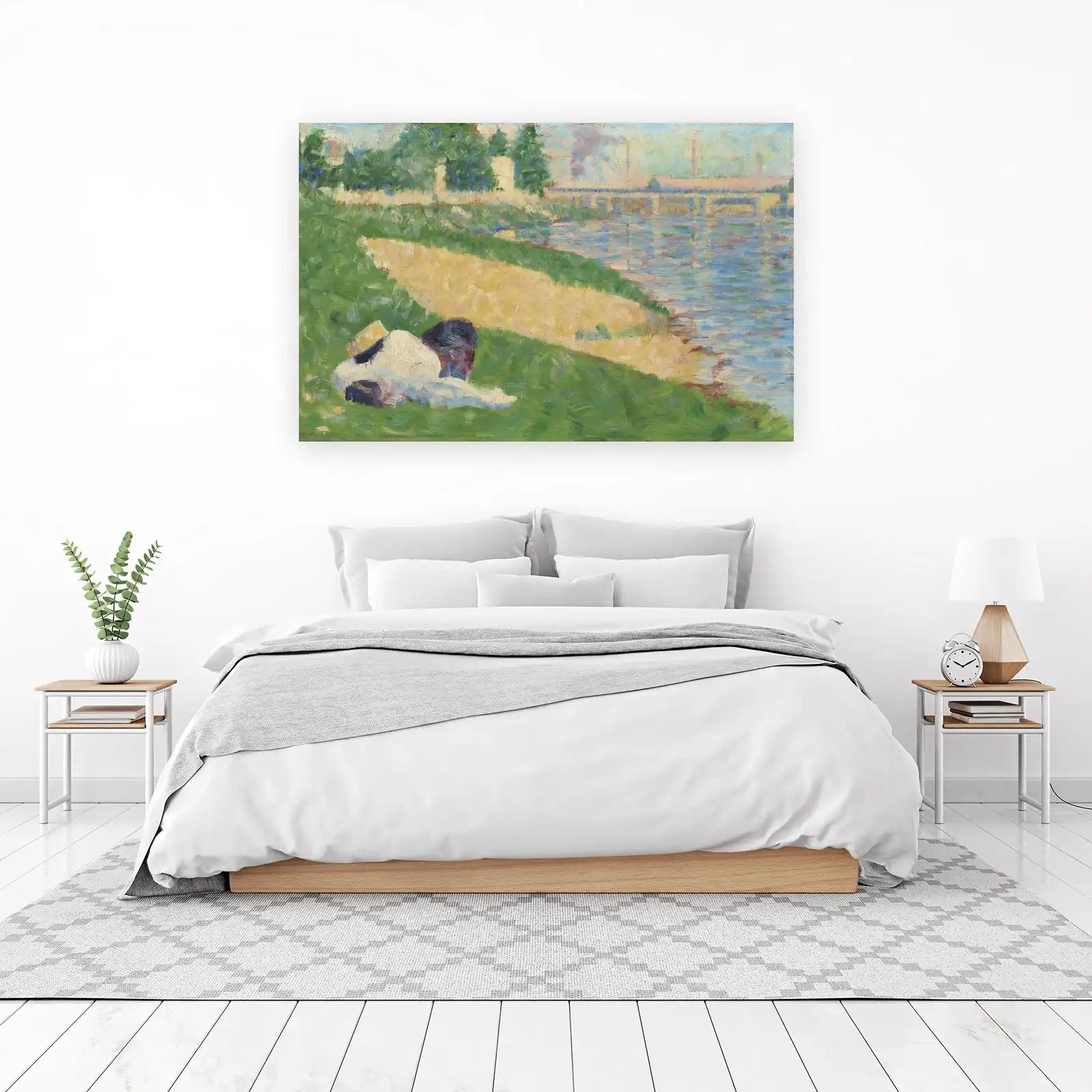 Serene Riverside Relaxation Wall Art