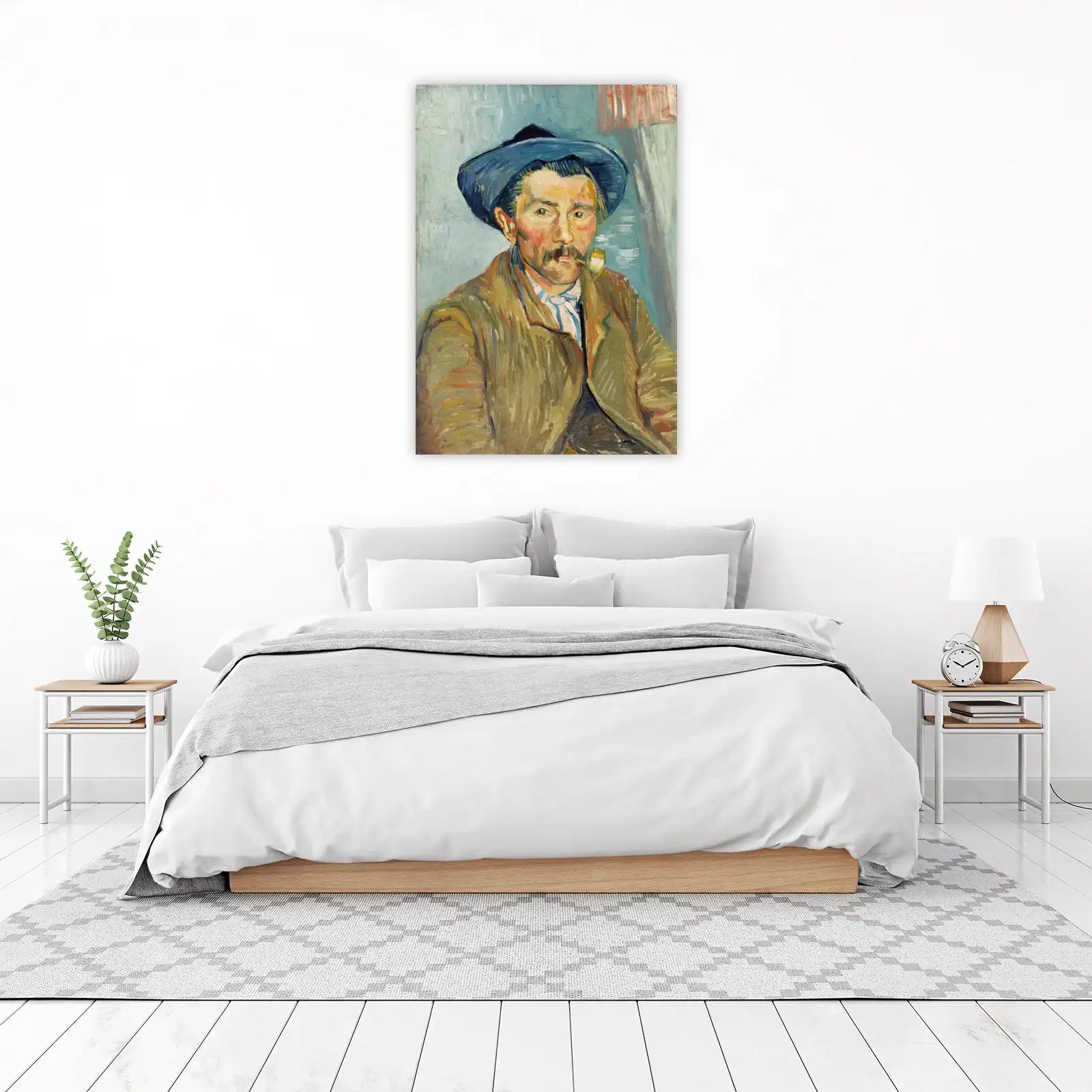 Van Gogh Self Portrait with Pipe Wall Art