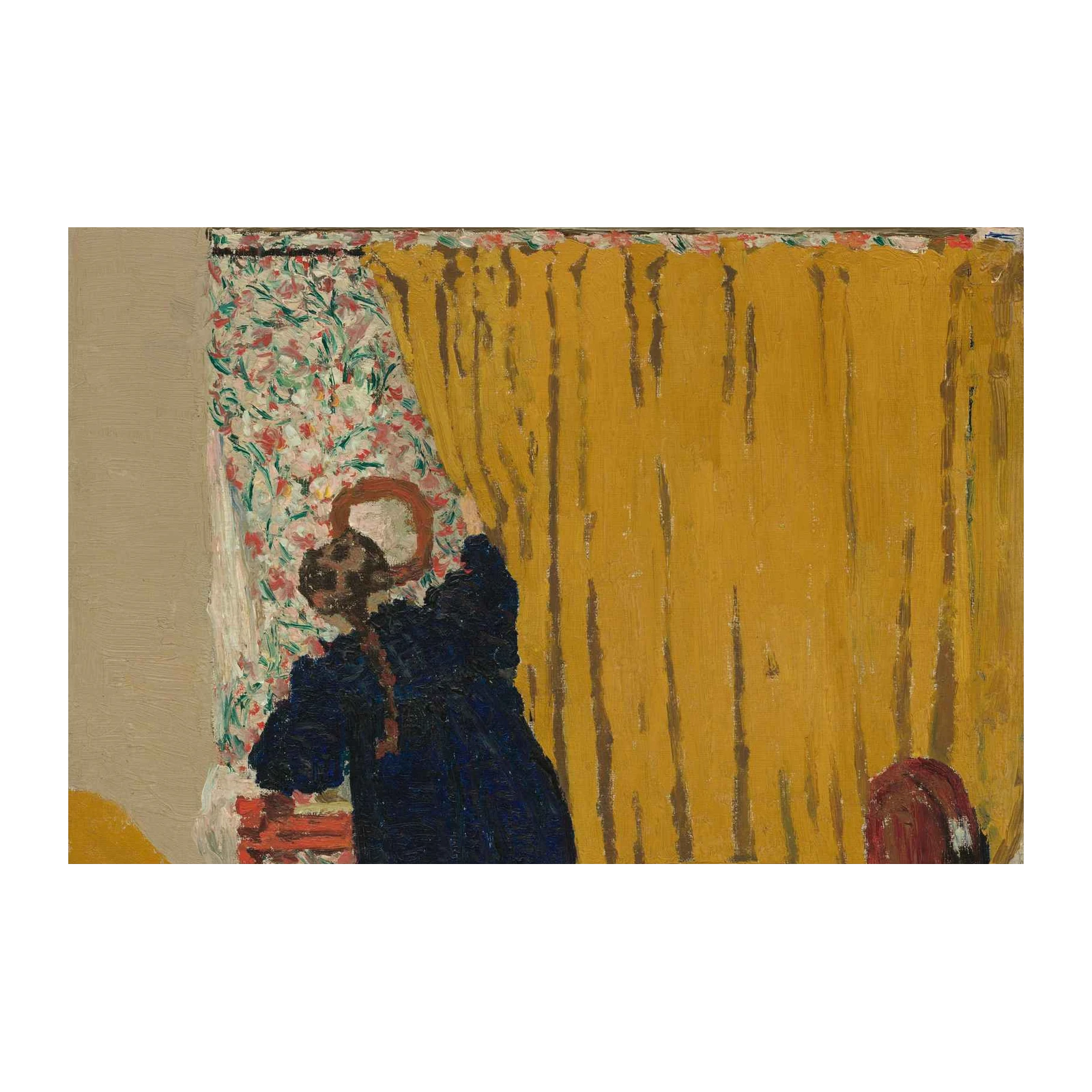 Vintage Interior Scene with Woman Wall Art