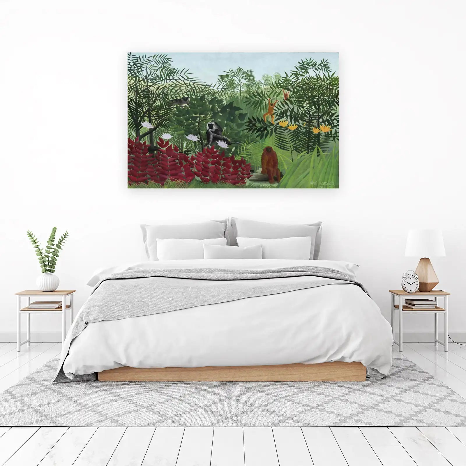 Jungle Monkeys & Flora Wall Art