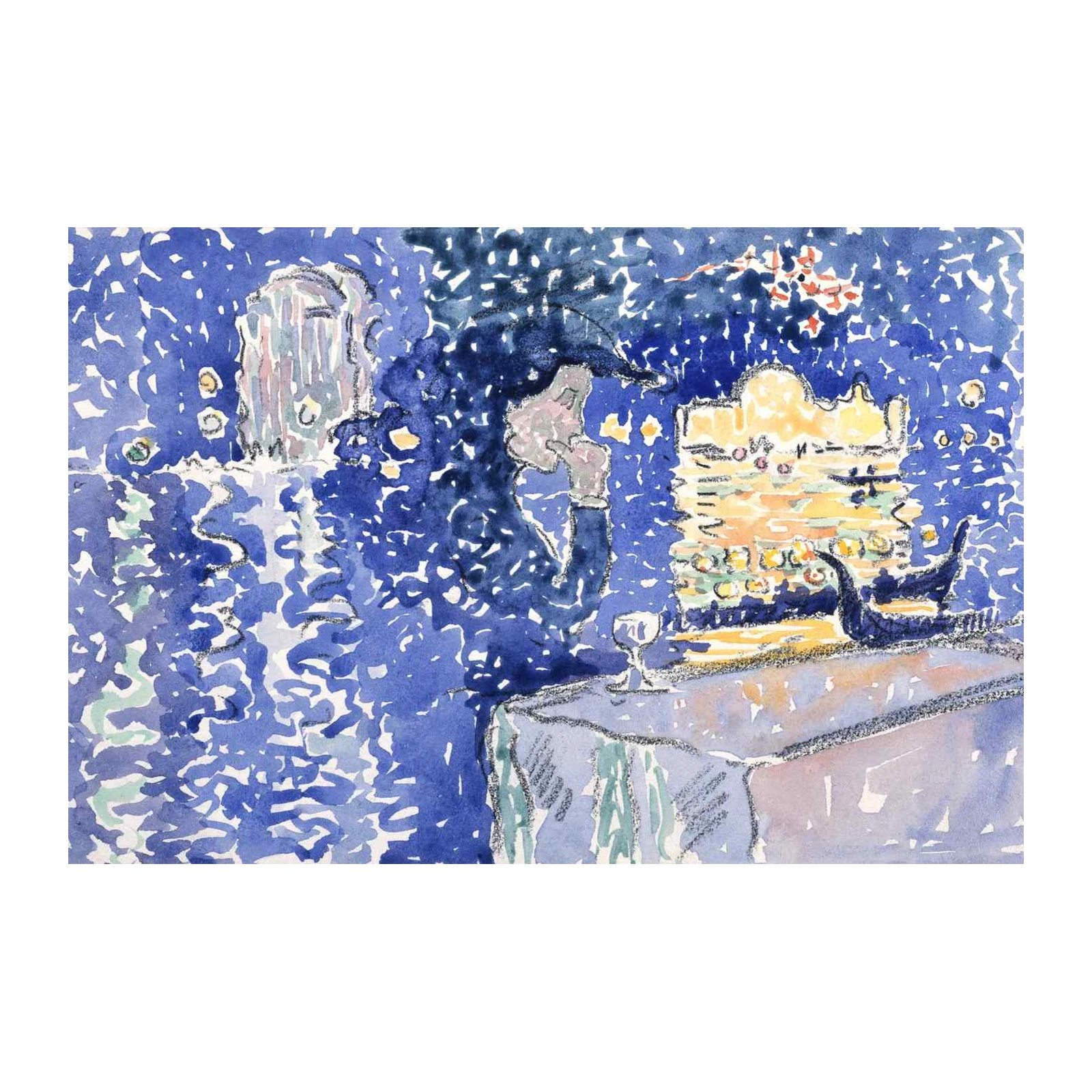 Impressionistic Venice Night Scene Wall Art