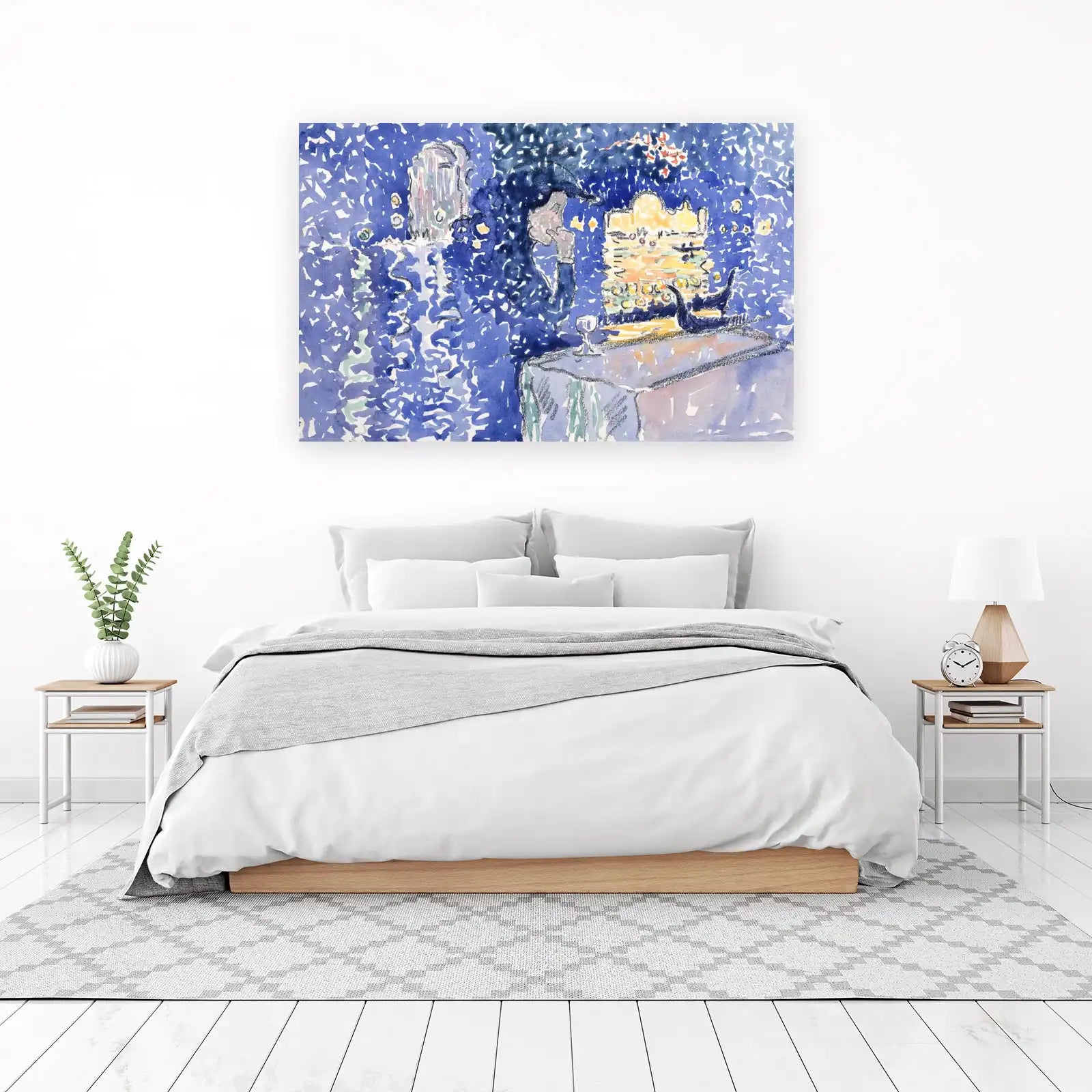 Impressionistic Venice Night Scene Wall Art