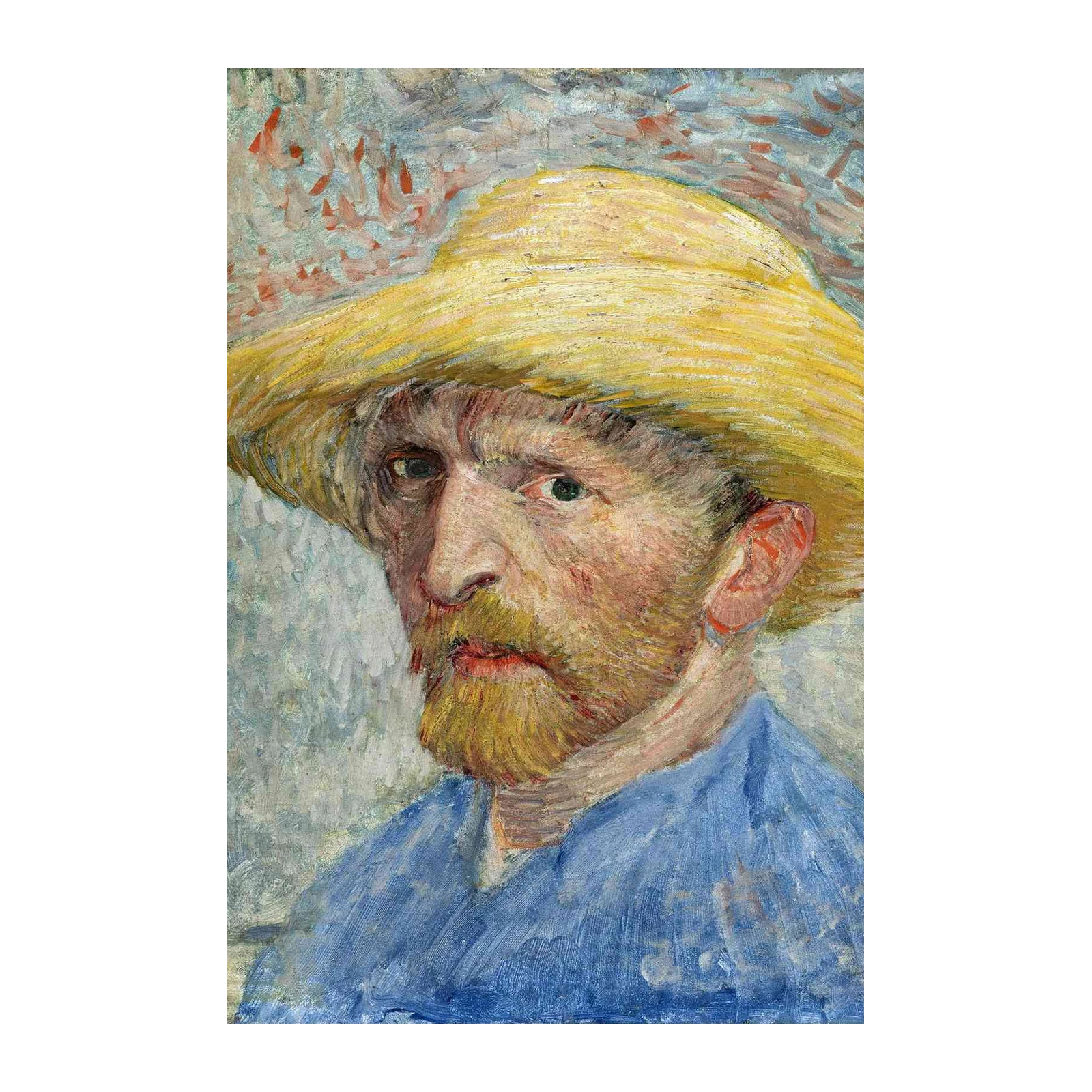 Van Gogh Self-Portrait with Straw Hat Wall Art