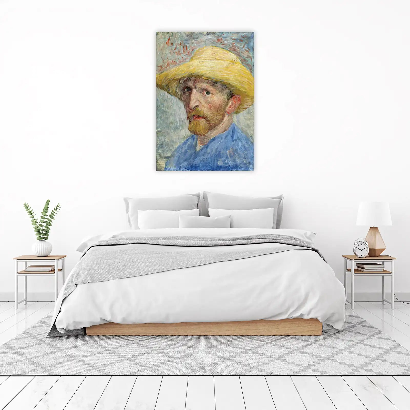 Van Gogh Self-Portrait with Straw Hat Wall Art