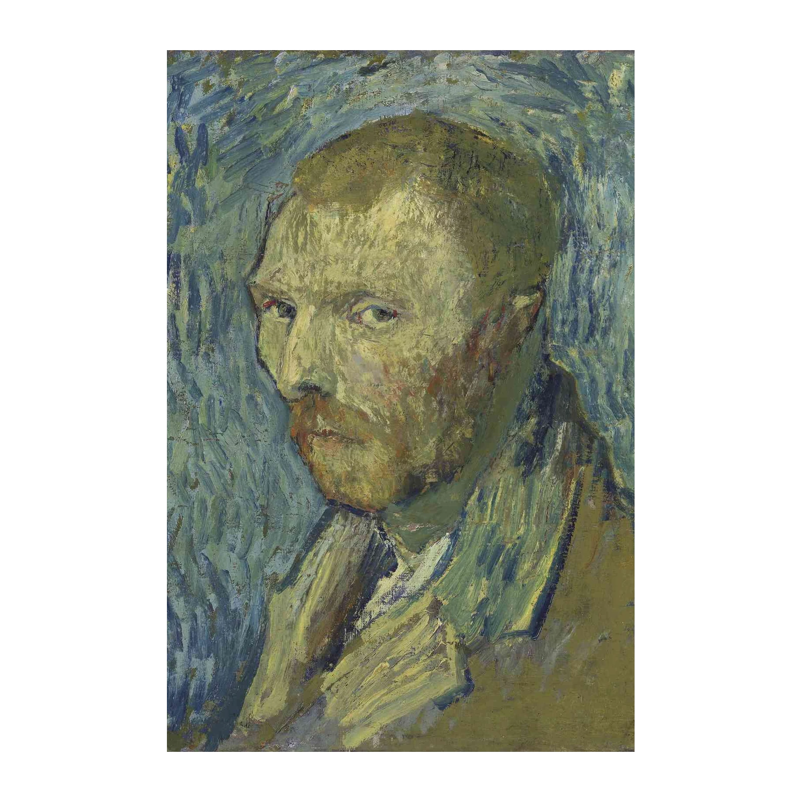 Van Gogh Self Portrait Blue Wall Art