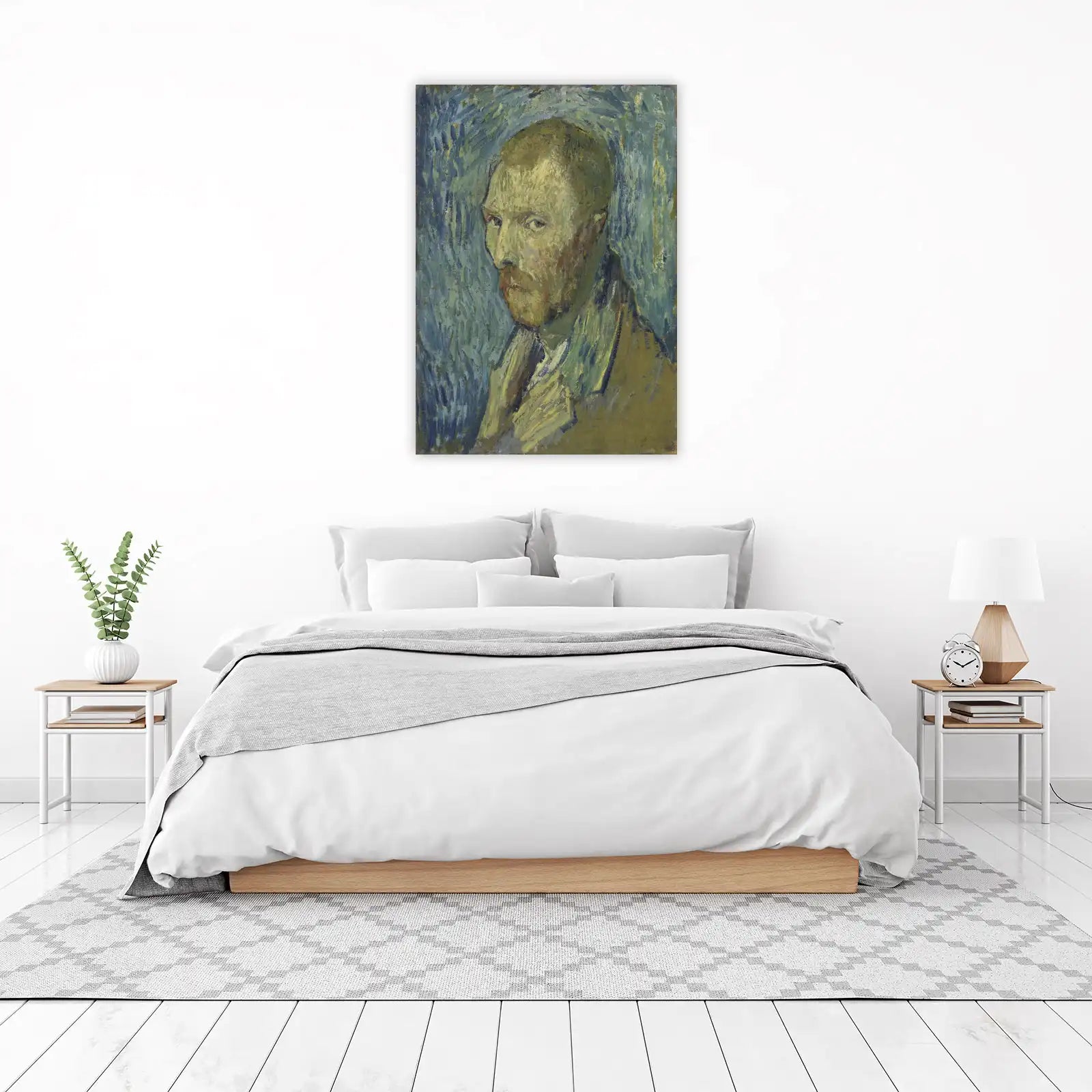 Van Gogh Self Portrait Blue Wall Art