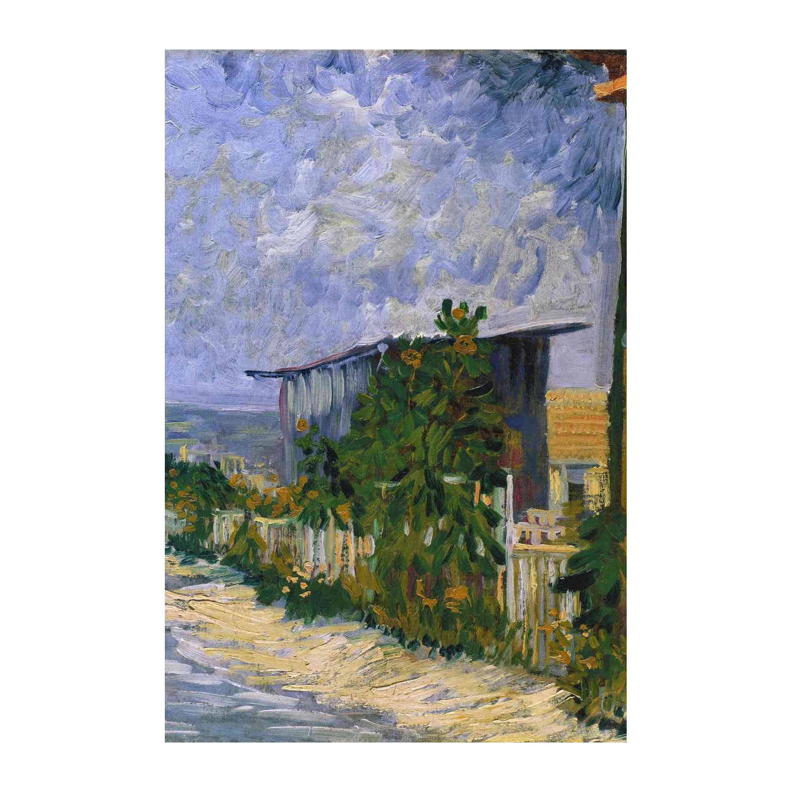 Vibrant Post-Impressionist Garden Path Wall Art