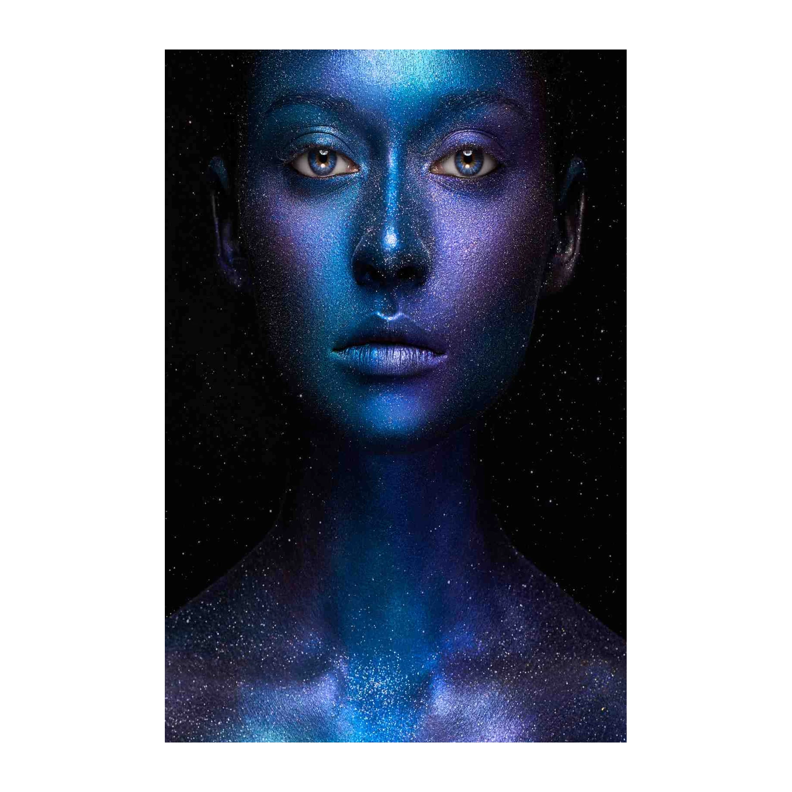 Celestial Goddess Cosmic Face Wall Art