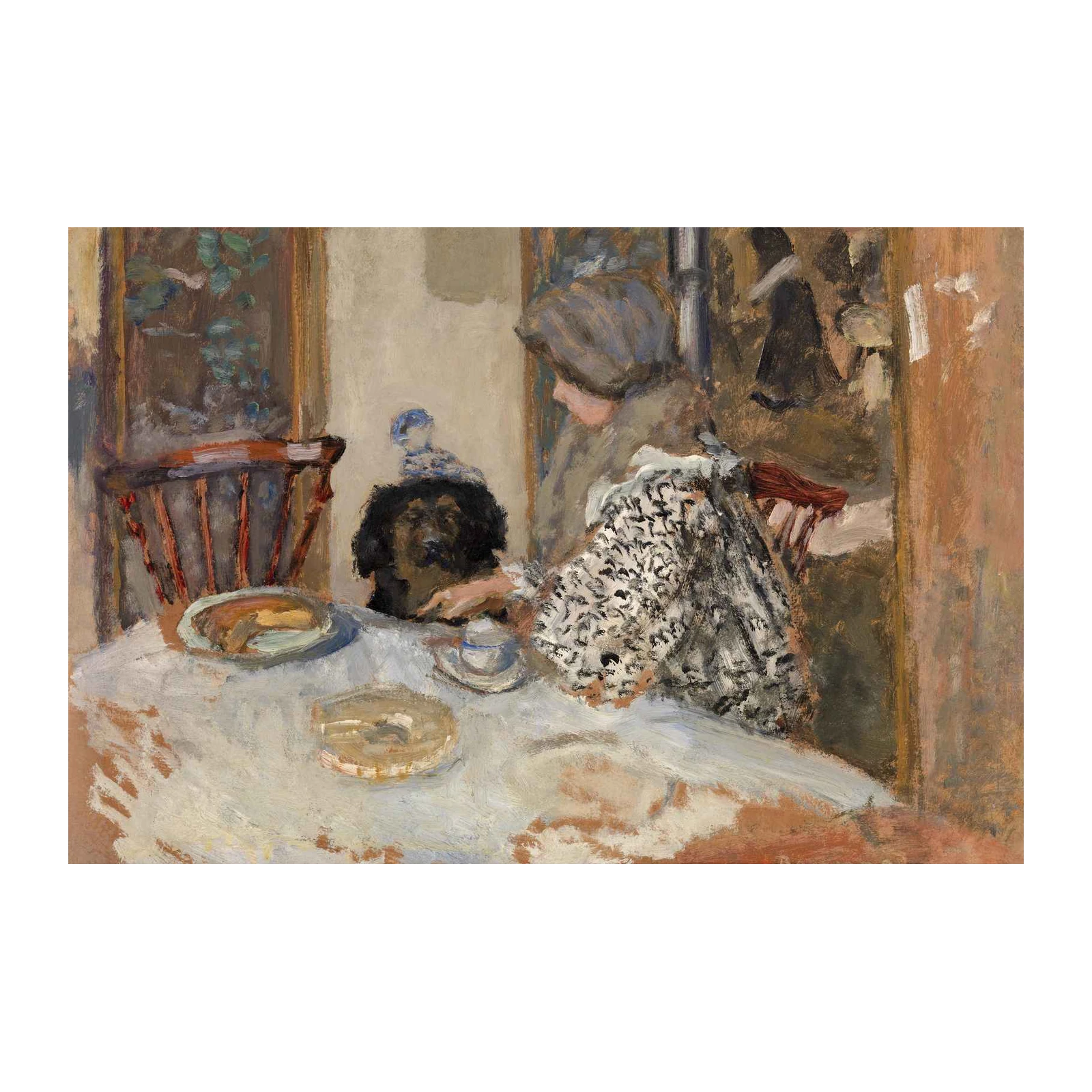 Cozy Dog and Tea Time Impressionist Wall Art