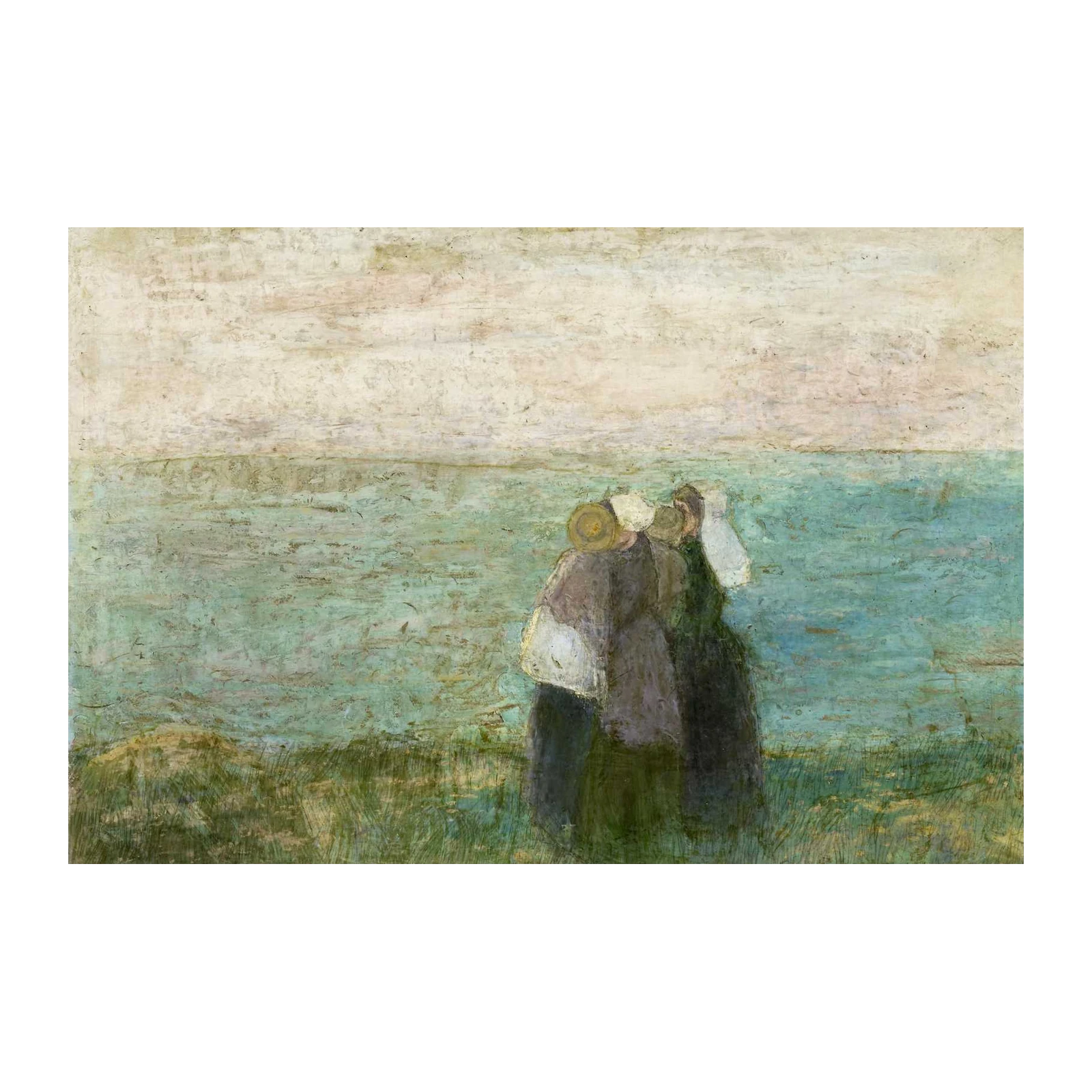 Impressionist Seascape Figures Wall Art