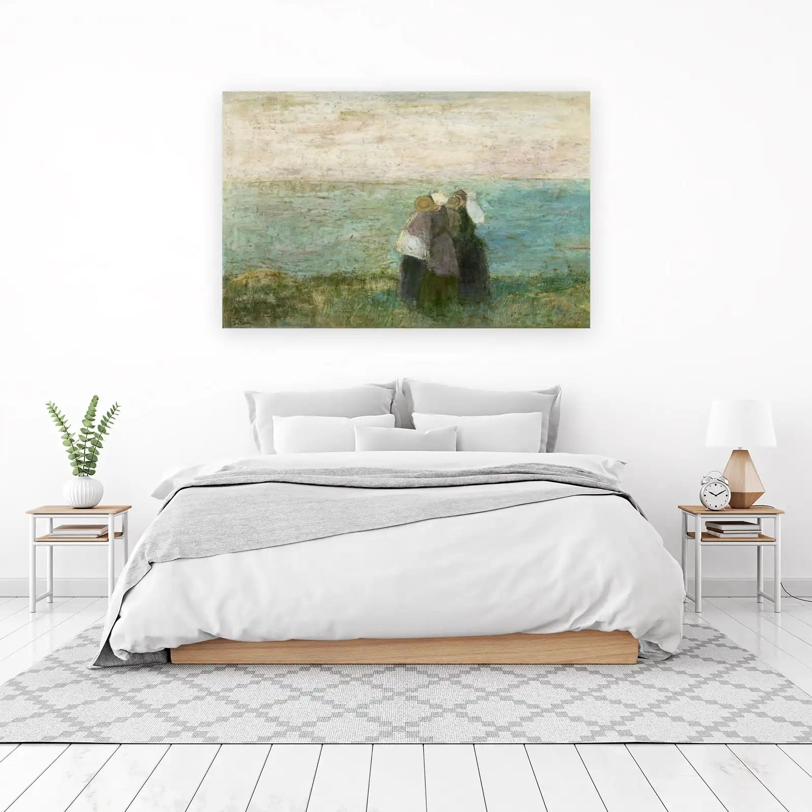 Impressionist Seascape Figures Wall Art