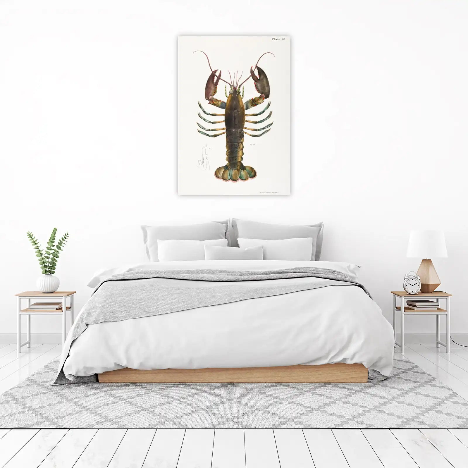 Vintage Lobster Illustration Wall Art