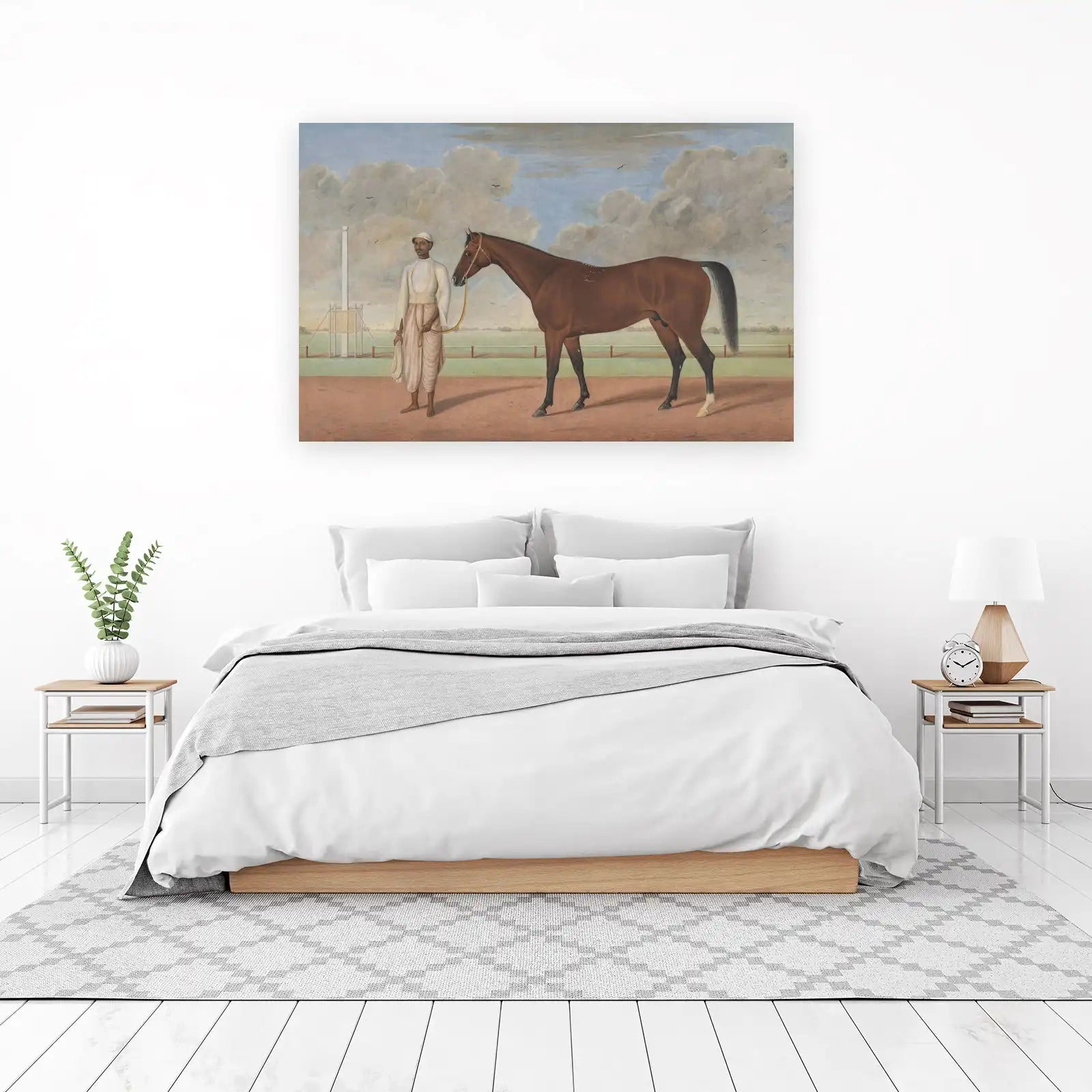 Majestic Stallion & Groom Horse Wall Art