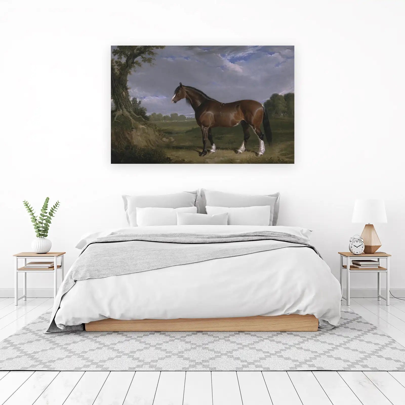 Majestic Bay Horse Landscape Wall Art
