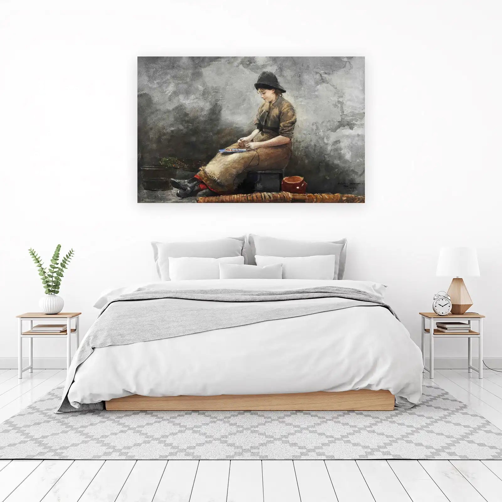 Nautical Girl Sewing Wall Art