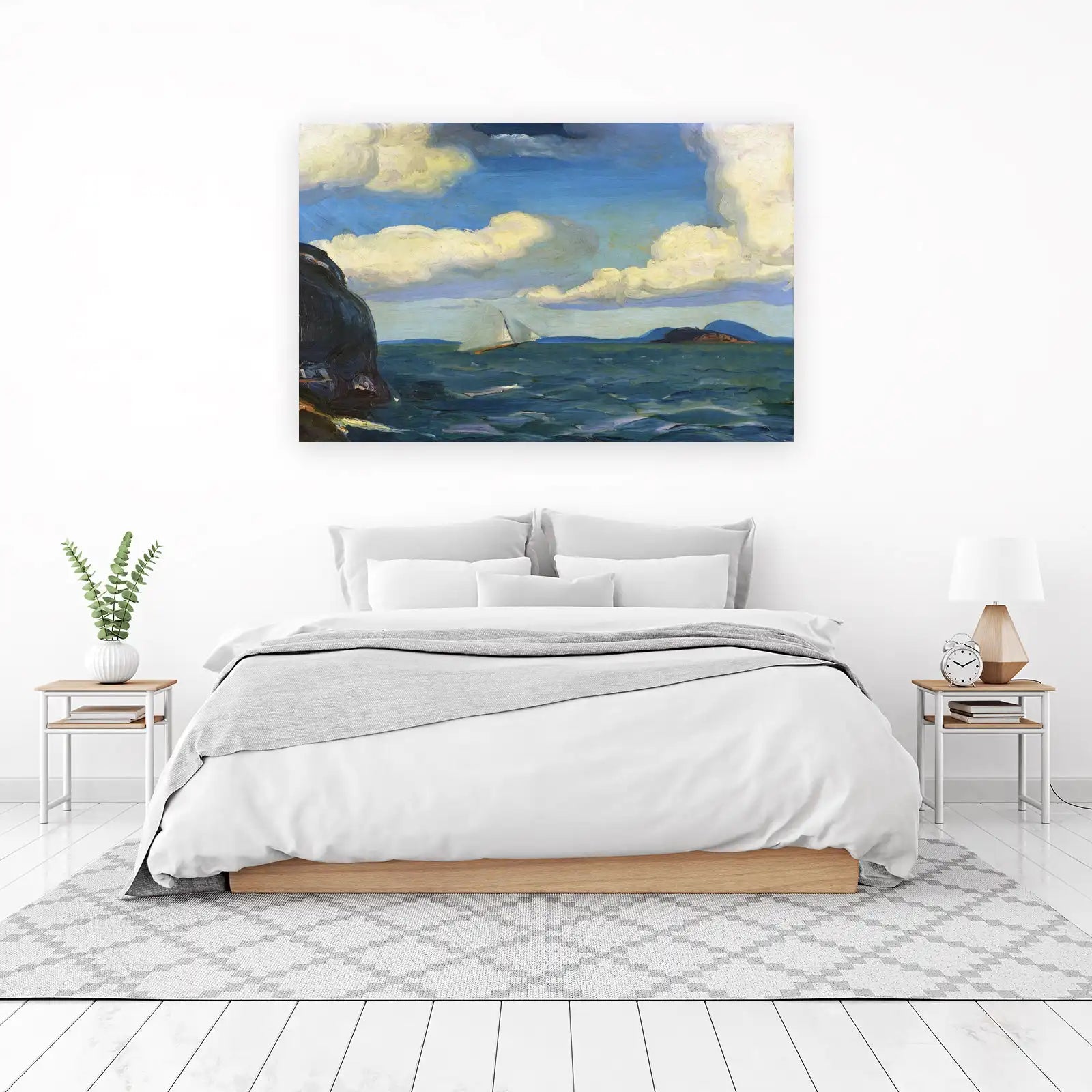 Sailboat at Sea Landscape Wall Art