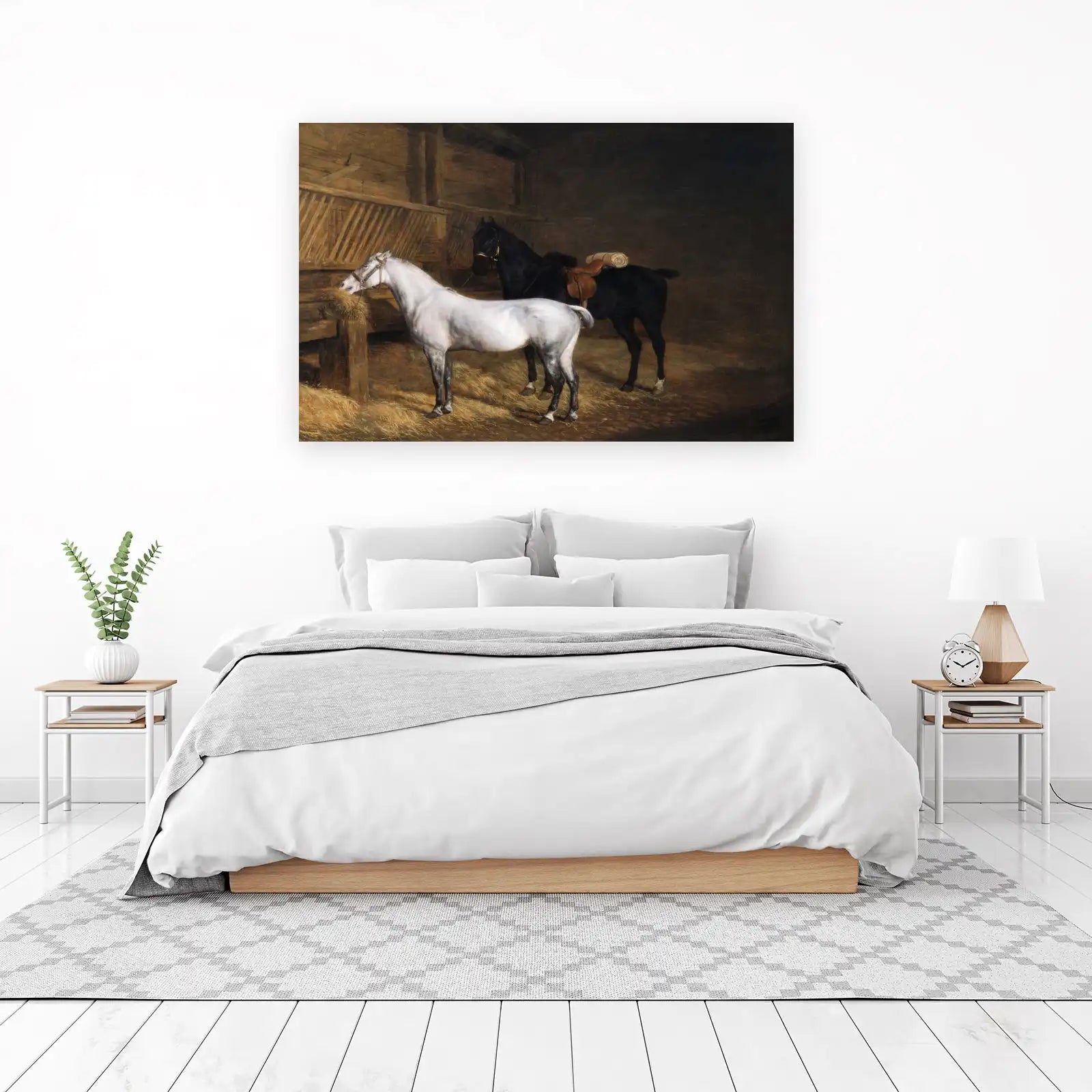 Majestic Horses in Barn Wall Art