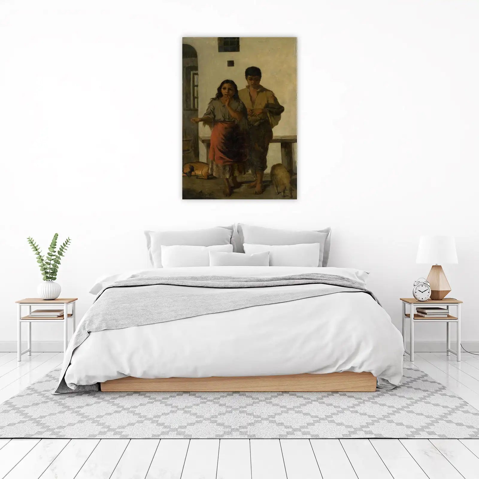 Rustic Charm Children with Animals Wall Art