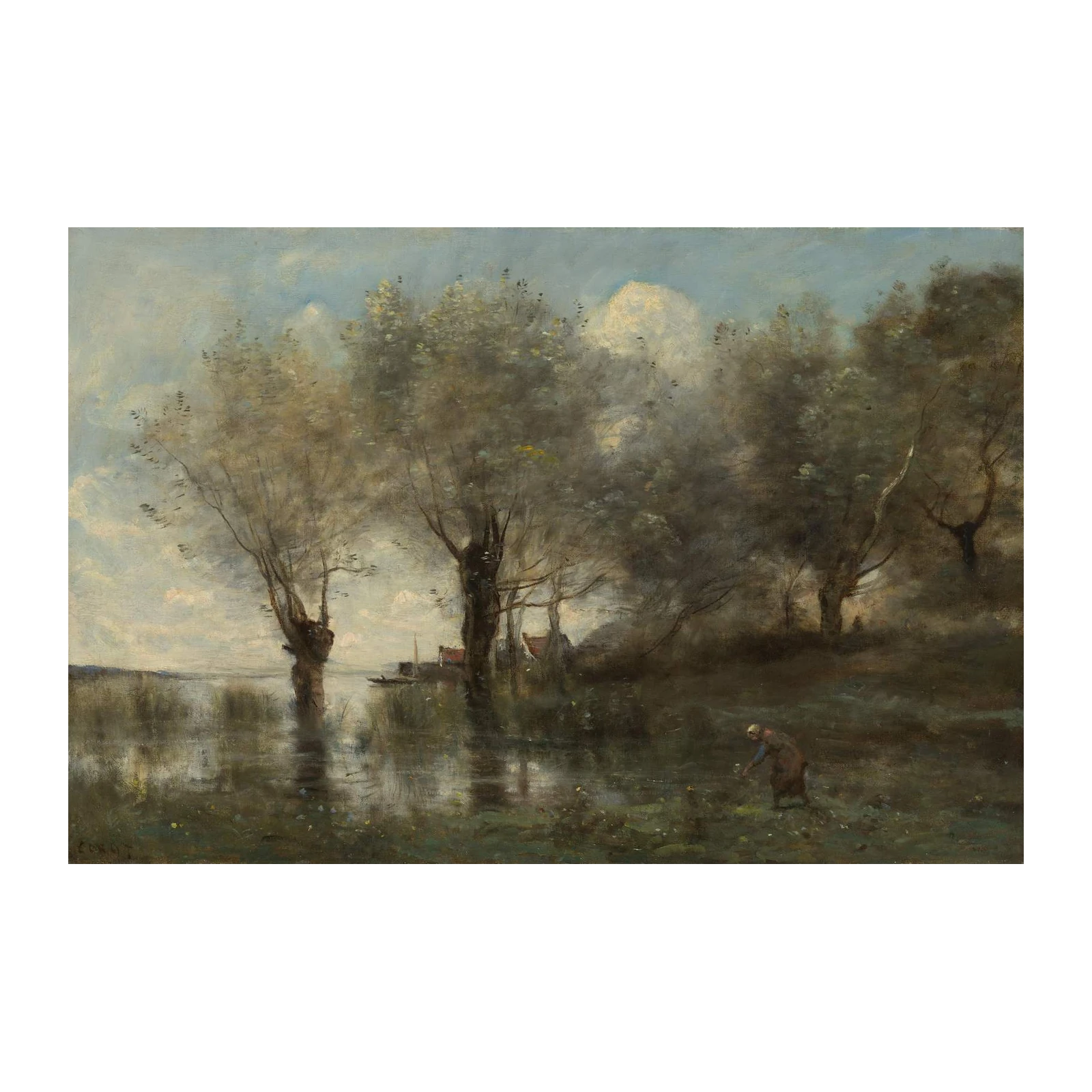 Tranquil Riverside Scene Wall Art