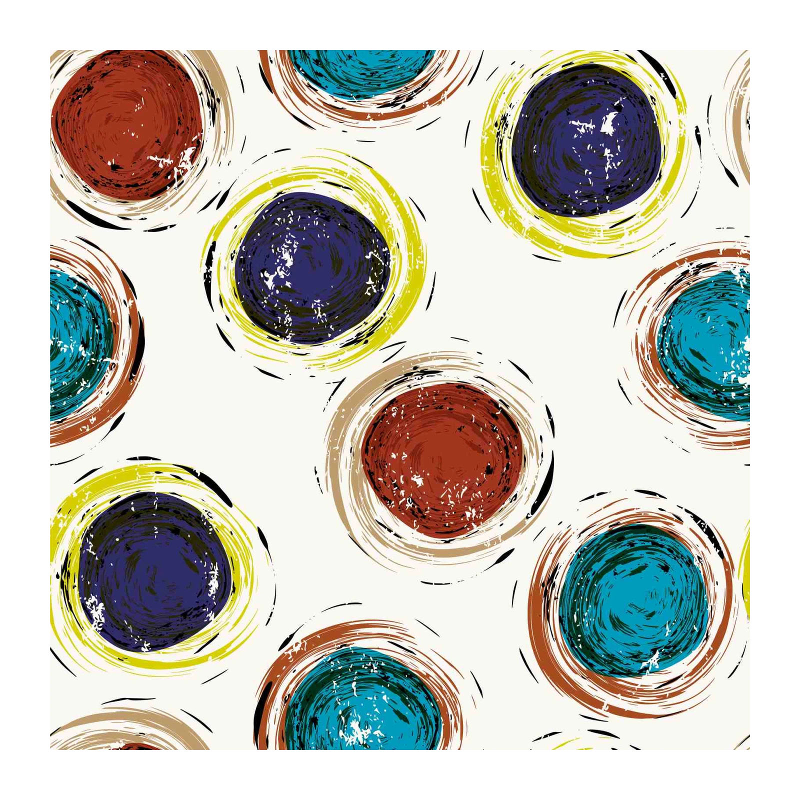 Abstract Swirl Dot Wall Art