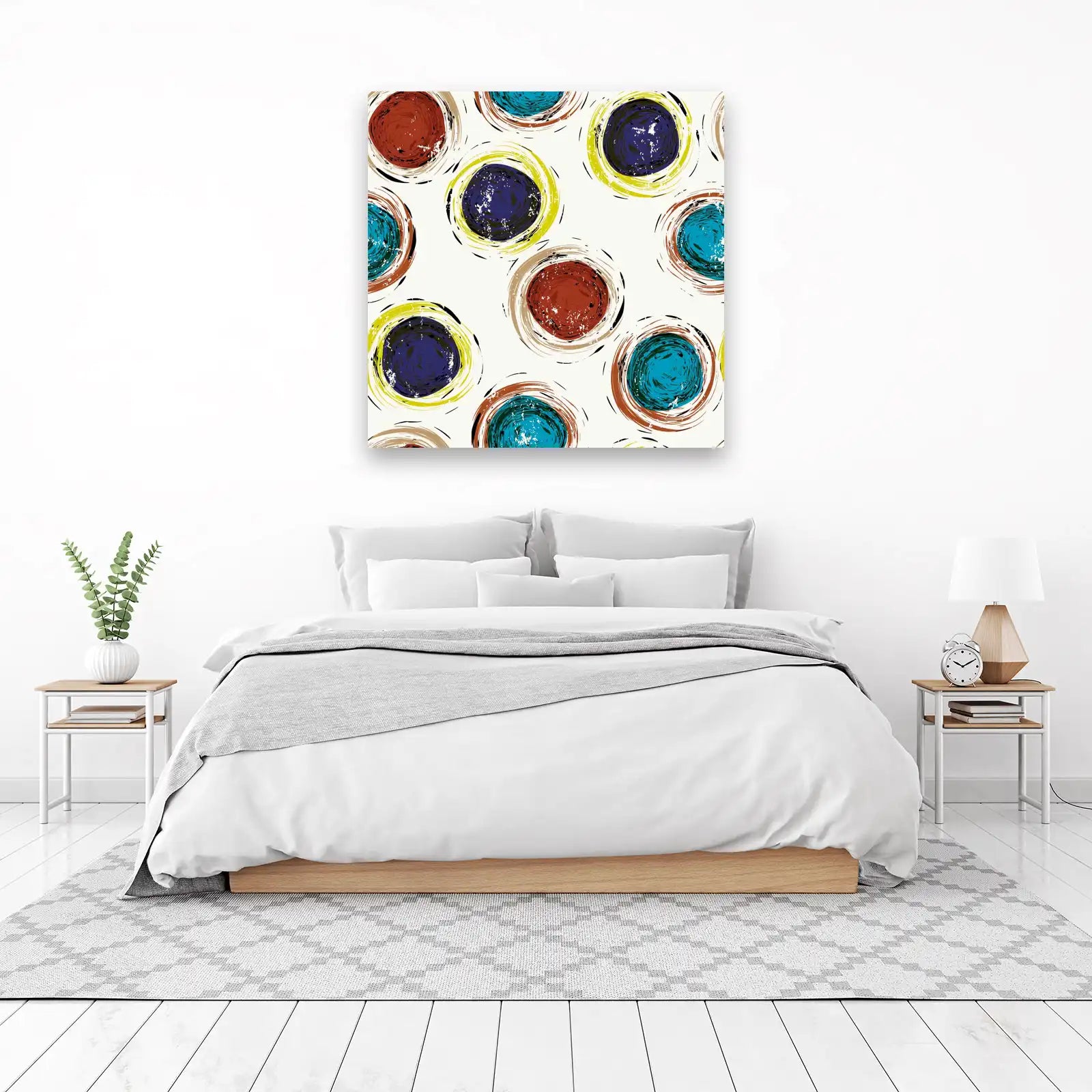 Abstract Swirl Dot Wall Art
