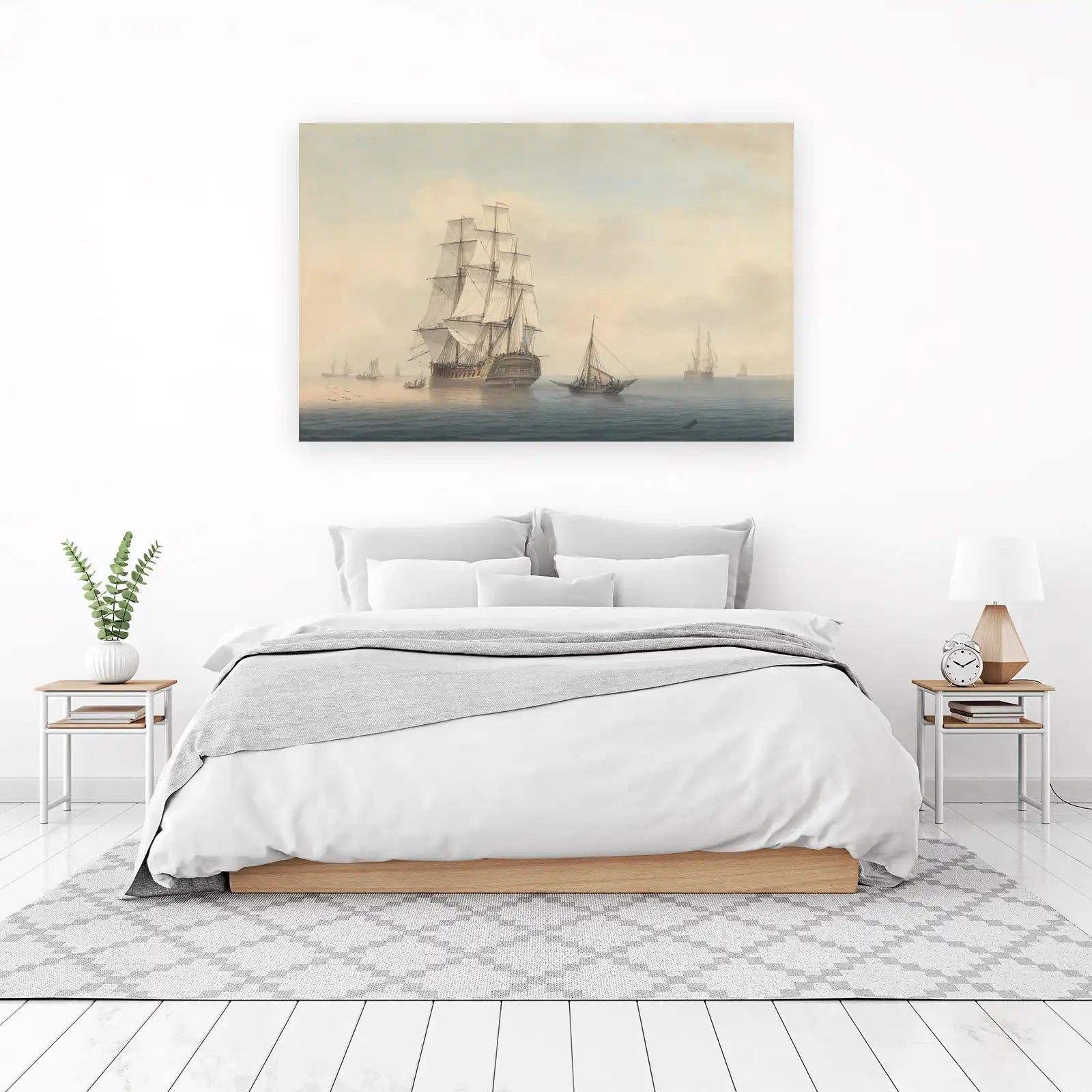 Majestic Tall Ship Seascape Vintage Wall Art