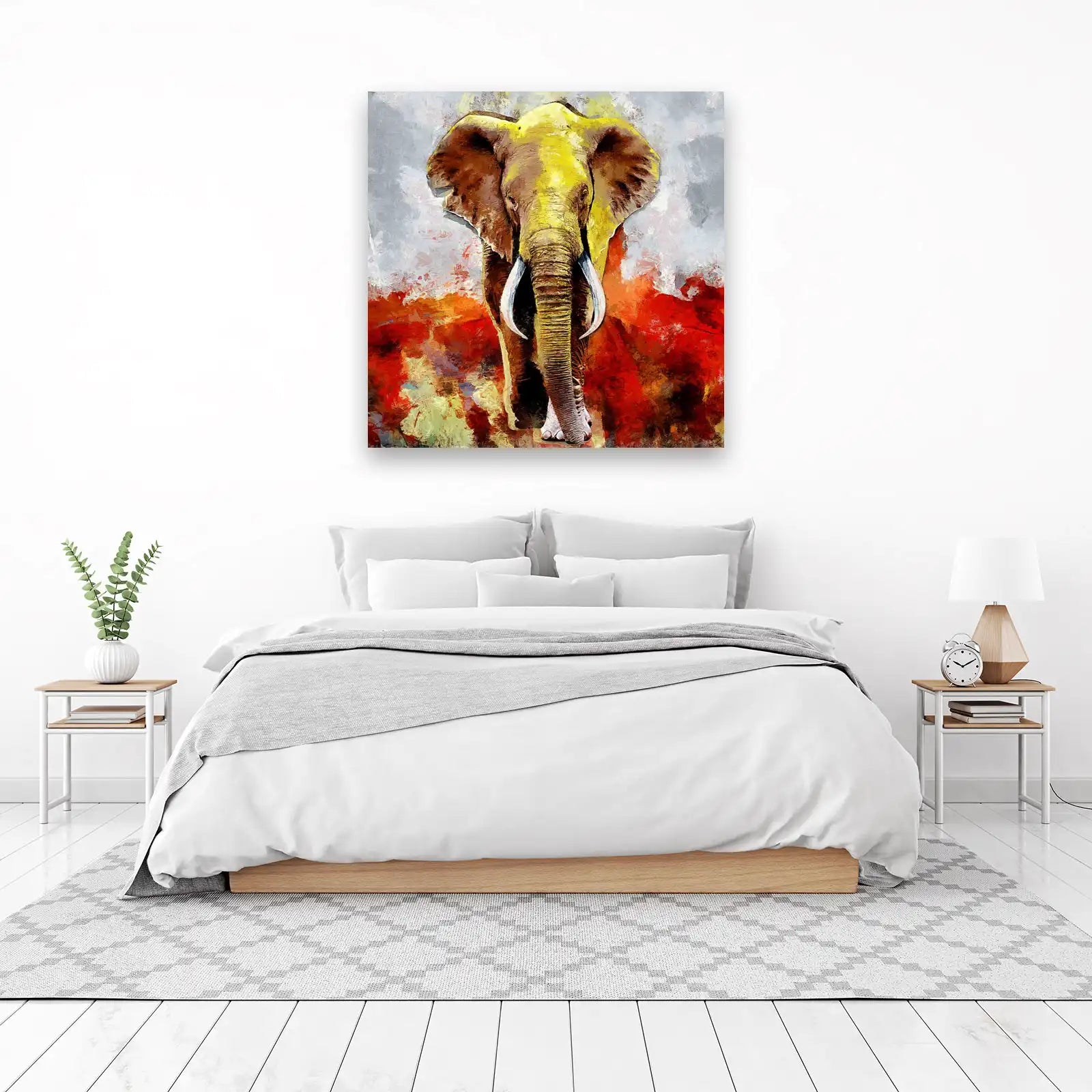 Majestic Elephant Abstract Wall Art