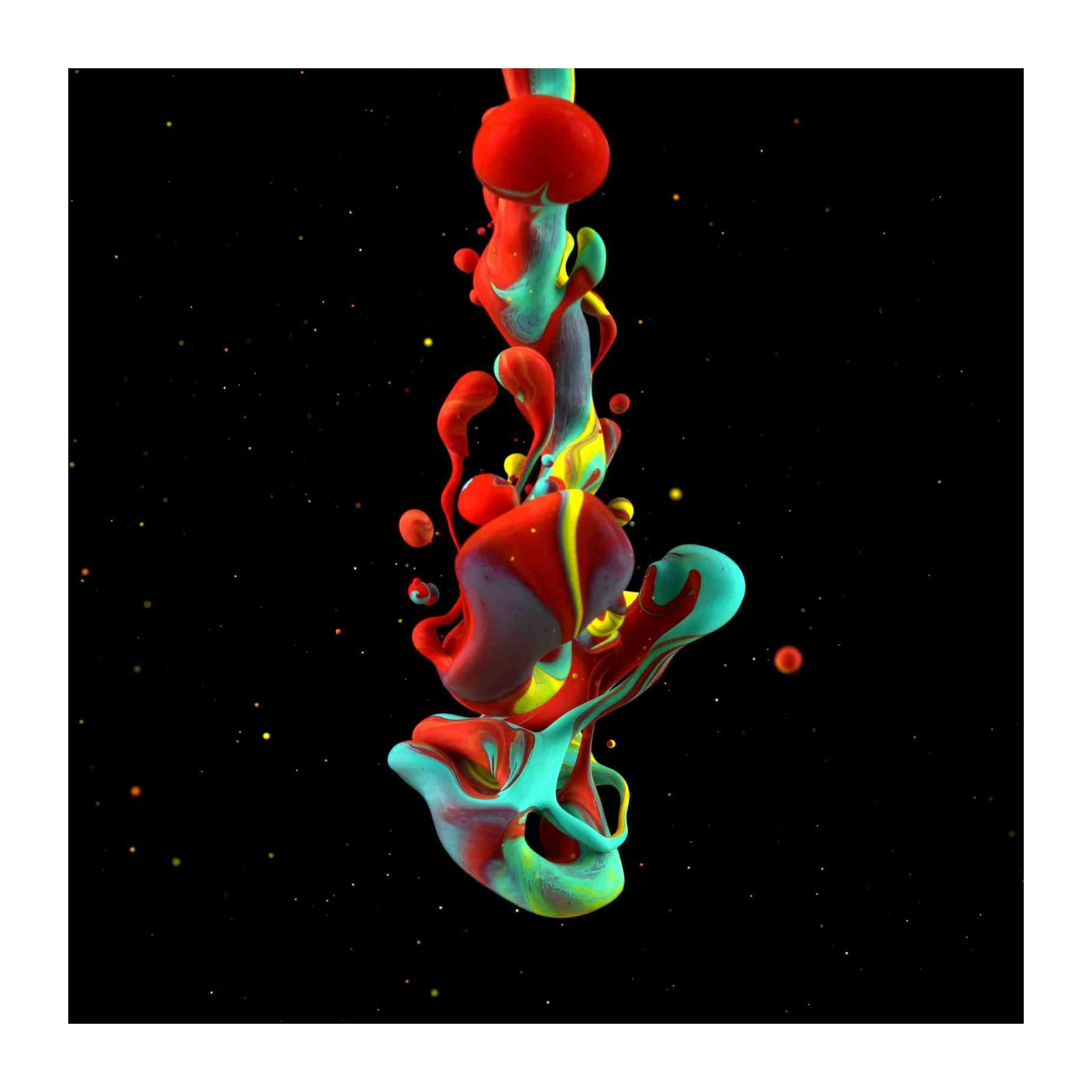 Vibrant Ink Drop Abstract Wall Art
