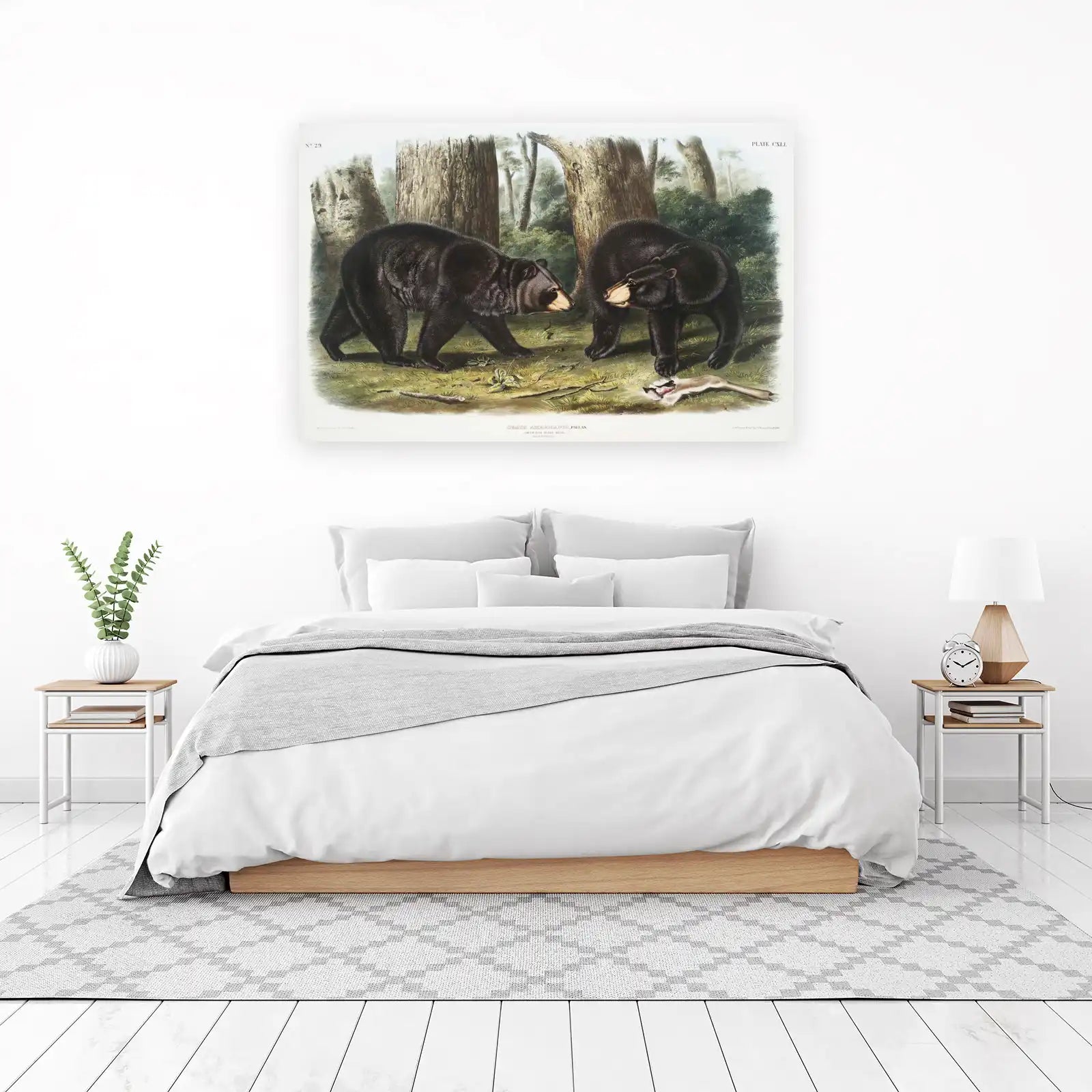 American Black Bears Forest Wall Art