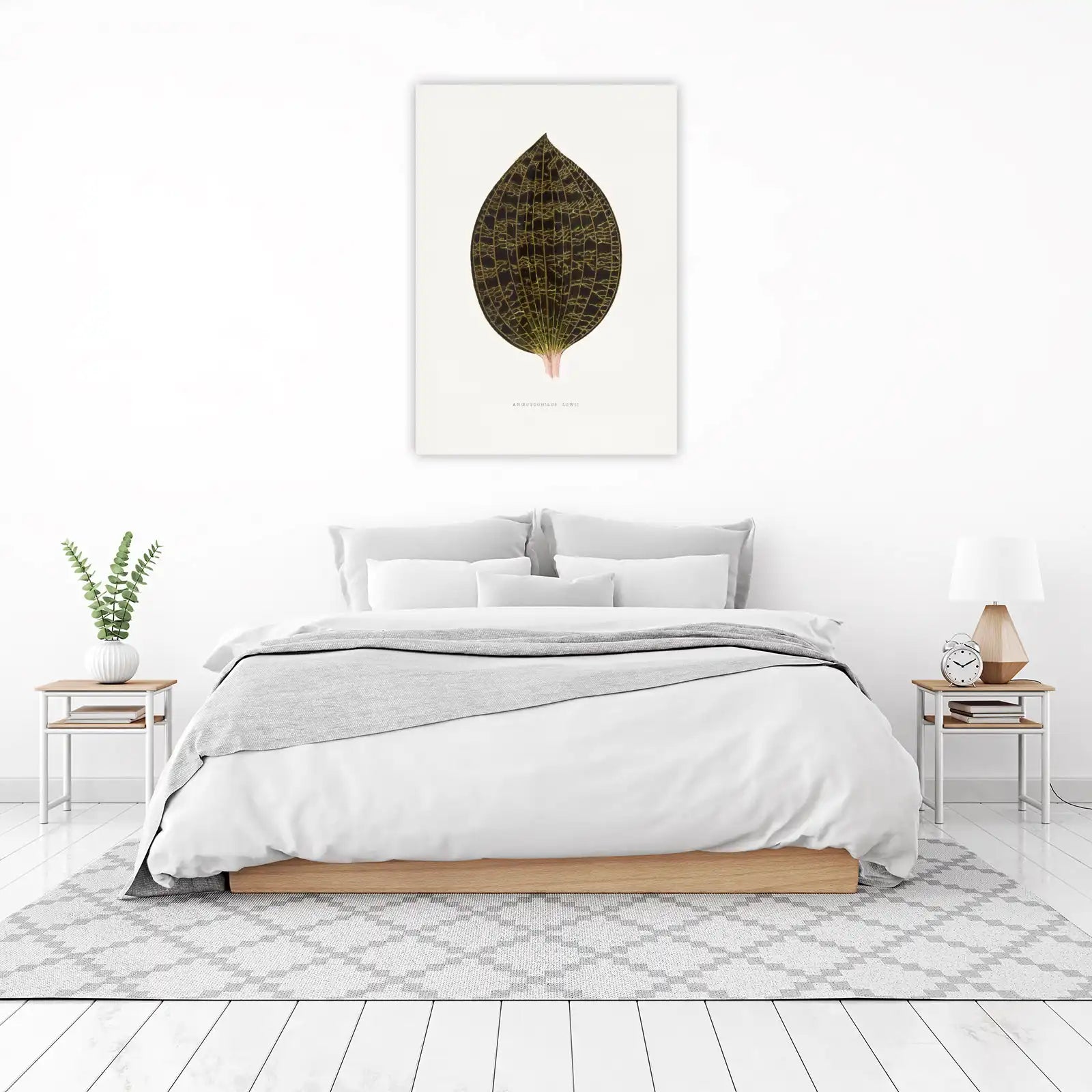 Vintage Jewel Orchid Leaf Wall Art
