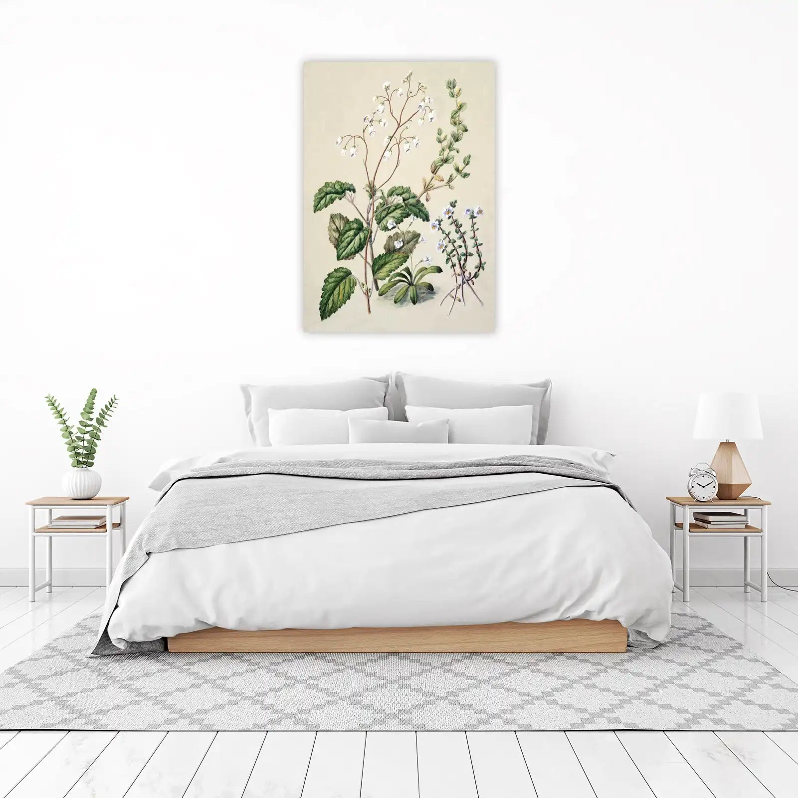 Vintage Botanical Flowers Wall Art | Floral Wall Art