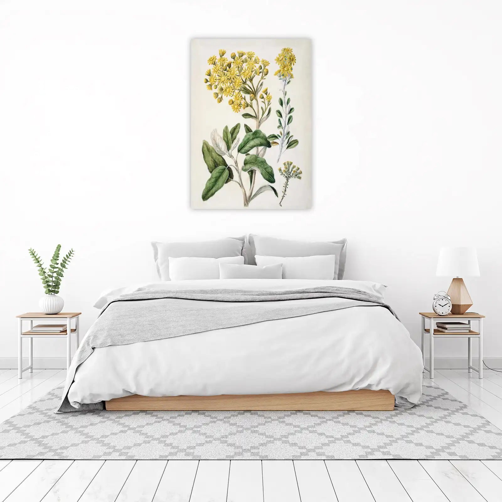 Vibrant Yellow Wildflowers Botanical Art Wall Art
