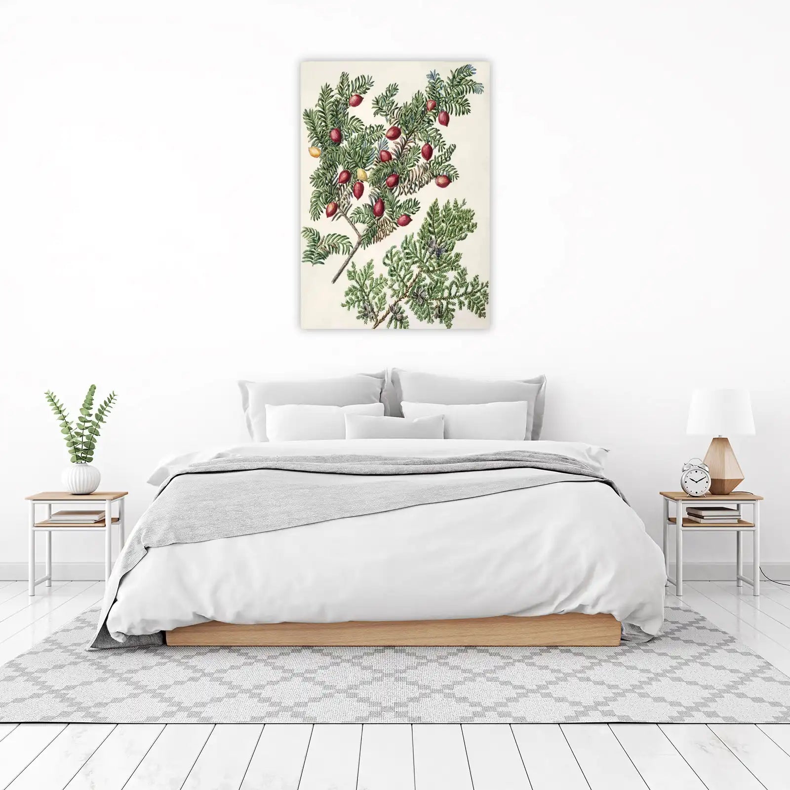 Botanical Red Berry & Pine Wall Art