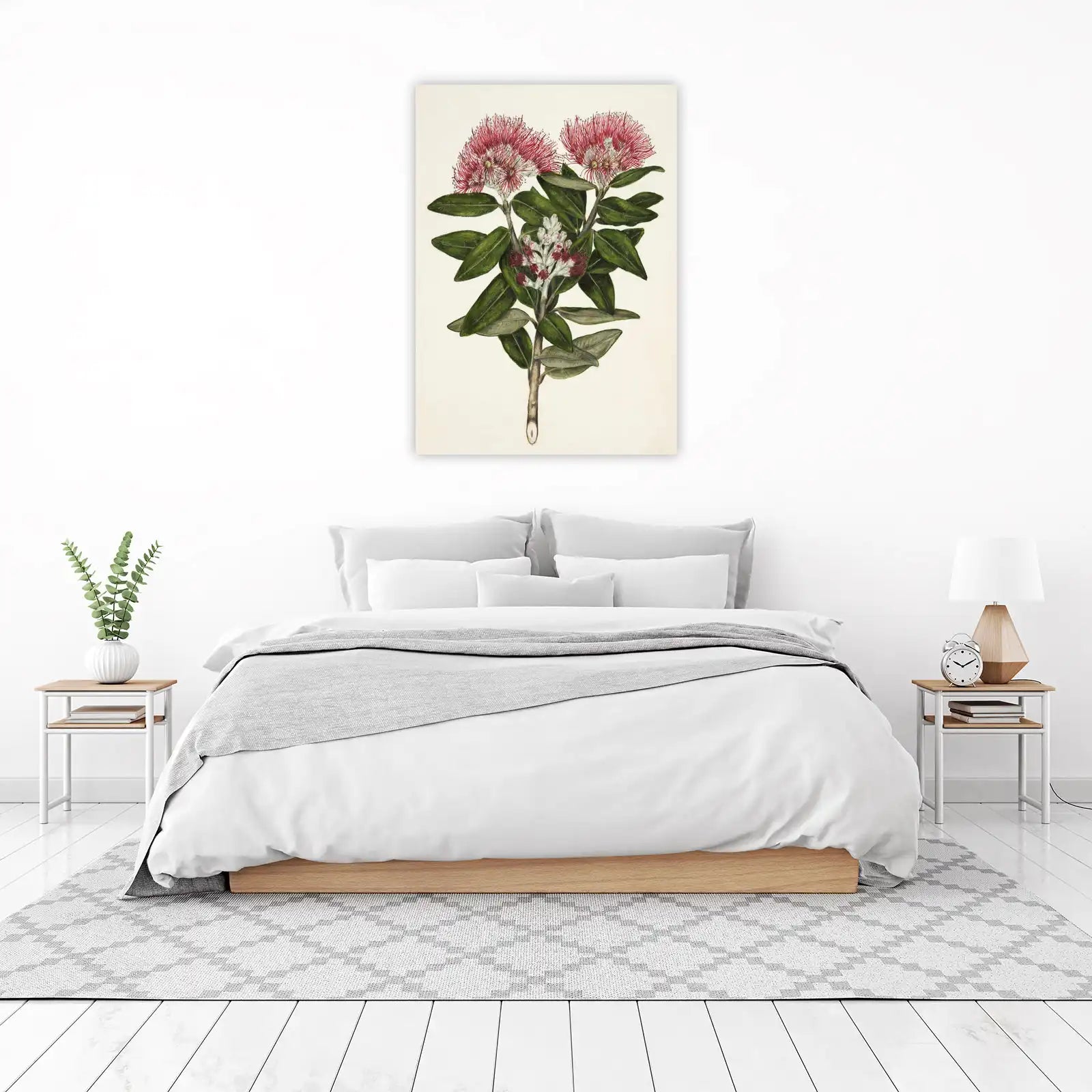 Botanical Red & Green Floral Art Wall Art