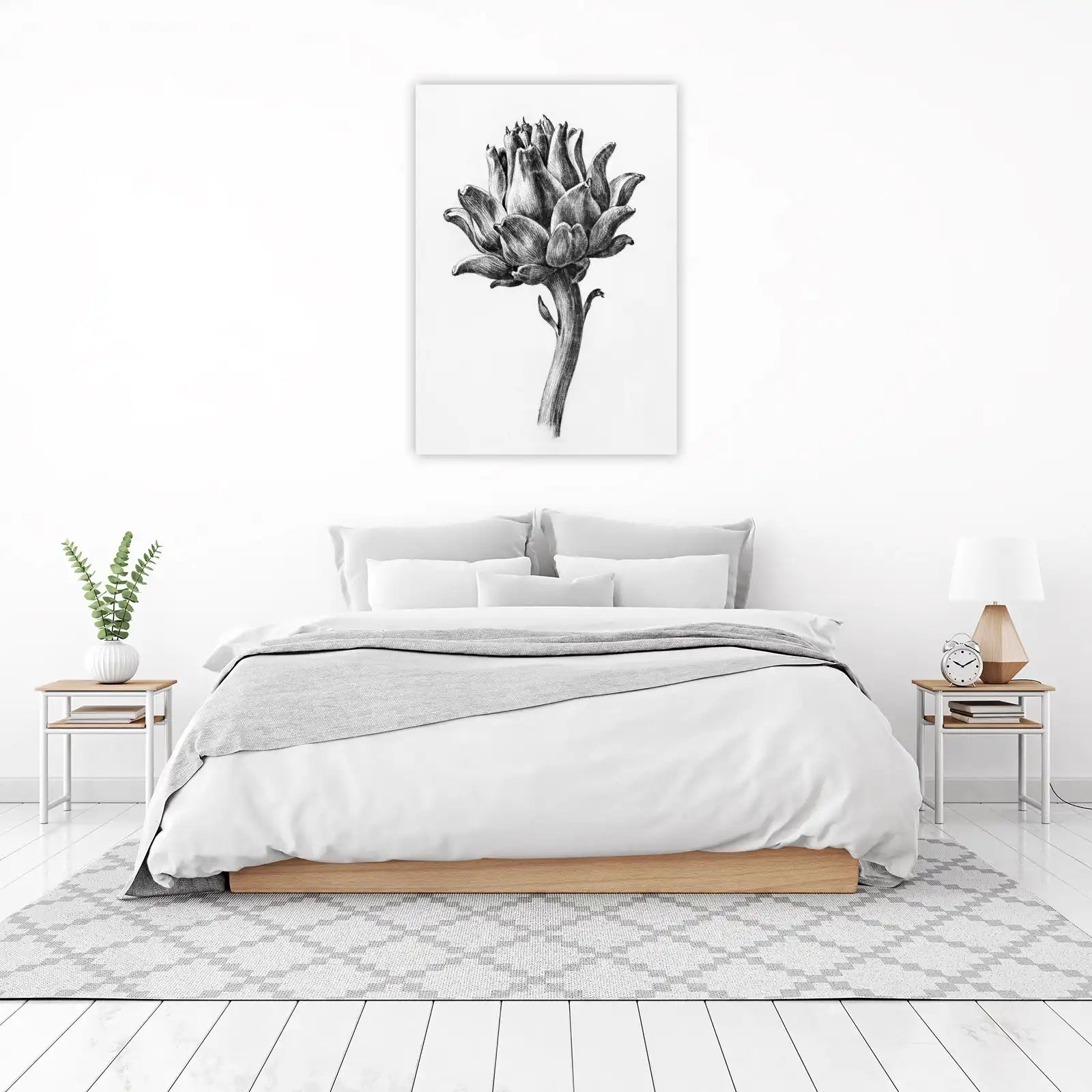 Elegant Artichoke Botanical Sketch Wall Art