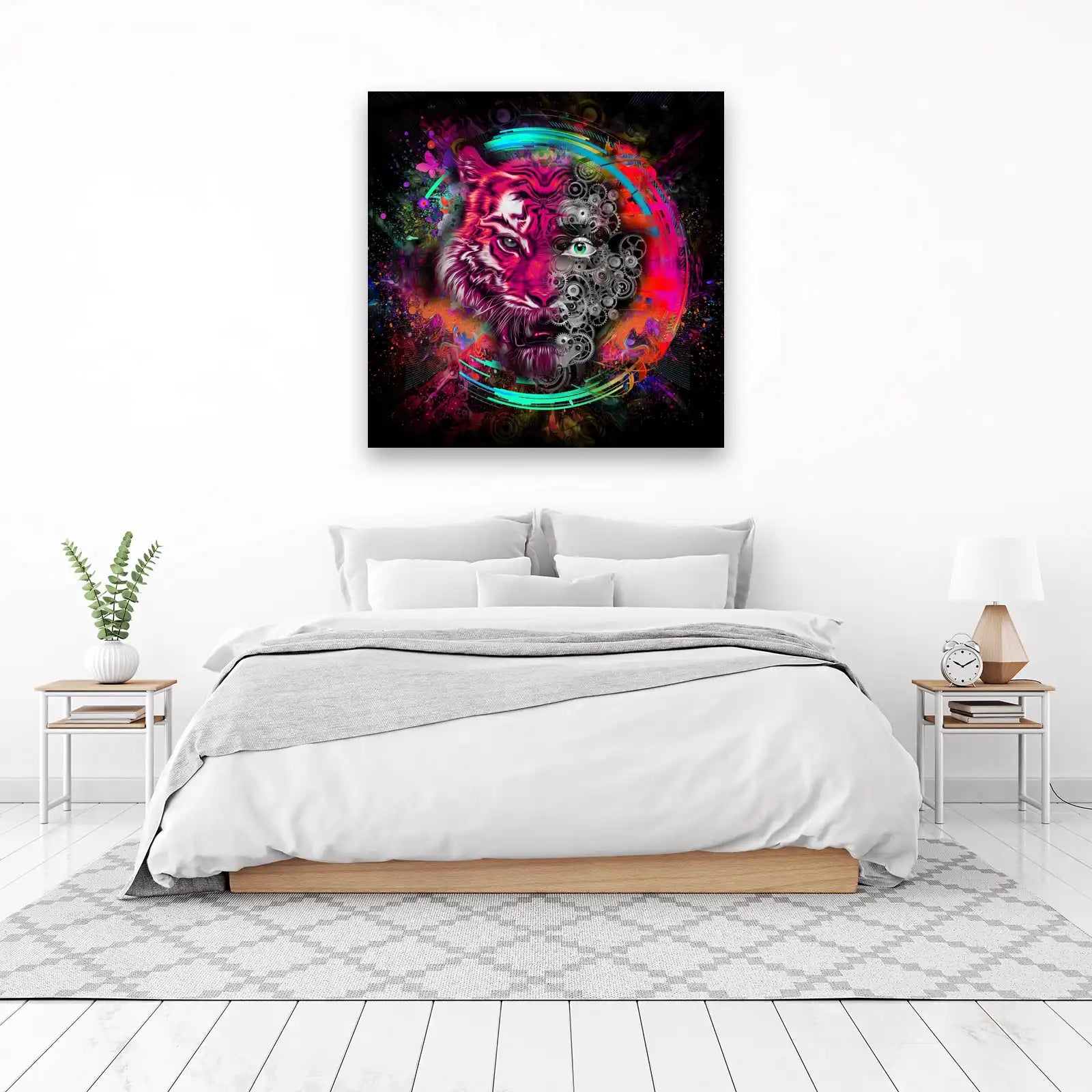 Cybernetic Tiger Abstract Wall Art