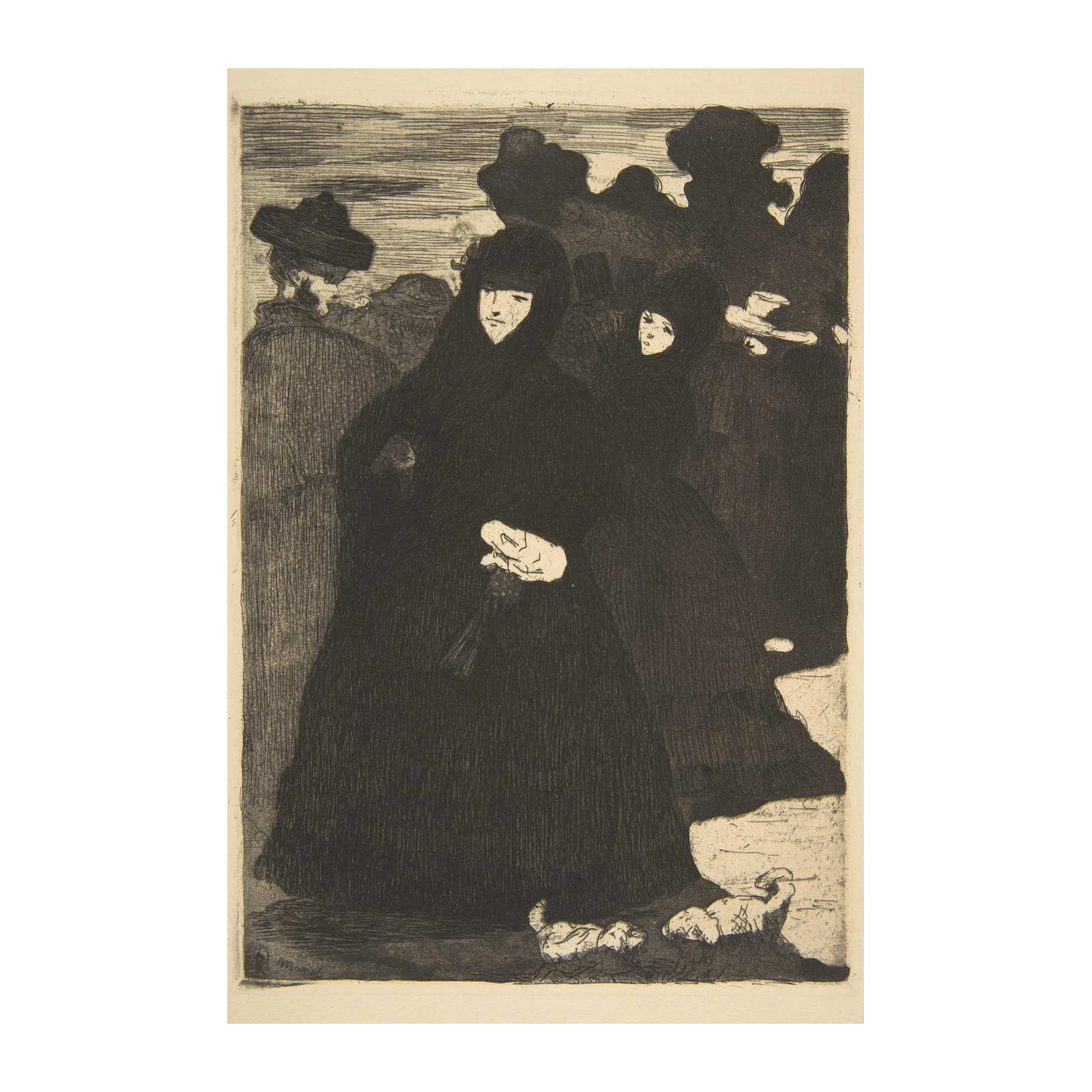 Mysterious Figures Dark Tones Wall Art