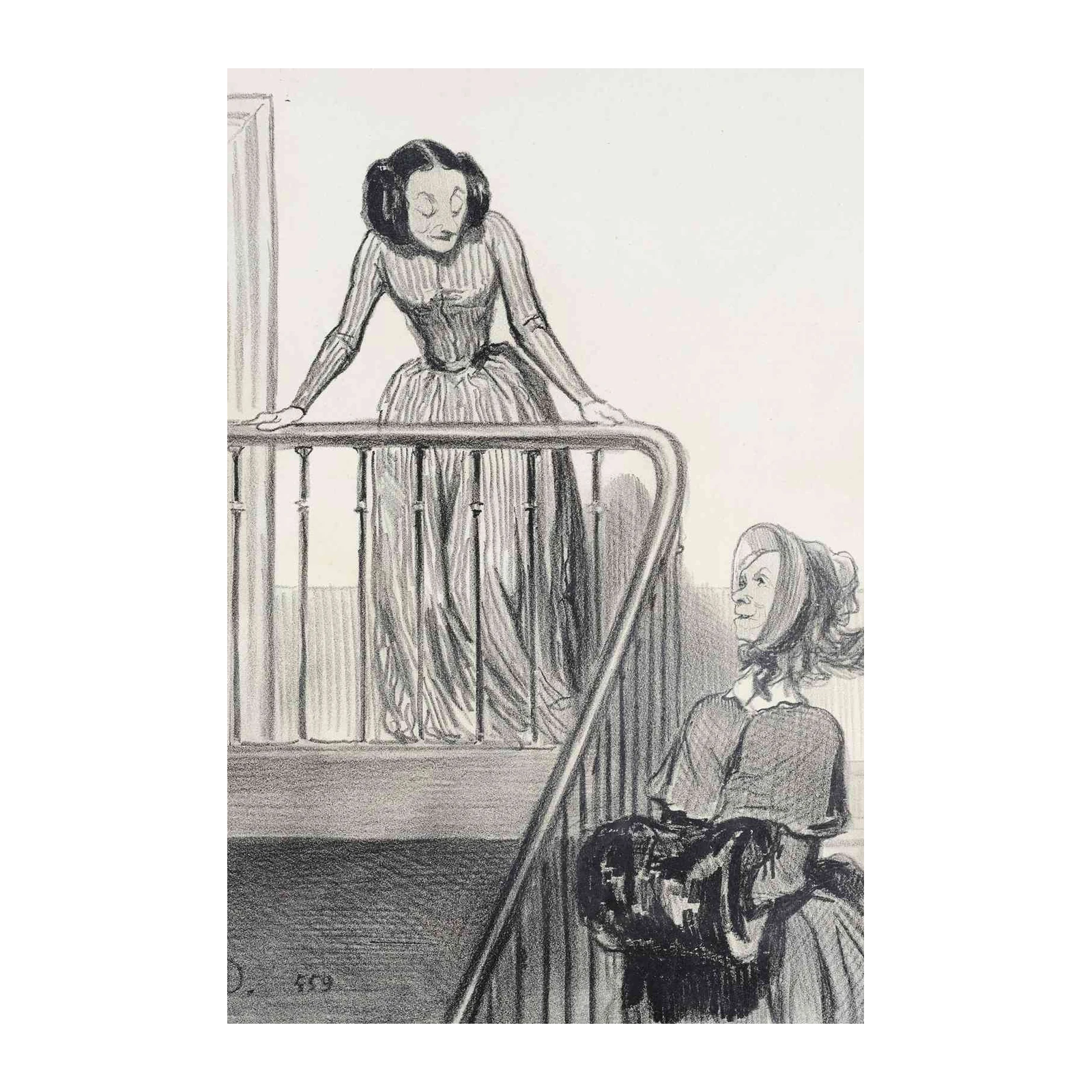 Vintage Gossip & Staircase Portrait Wall Art