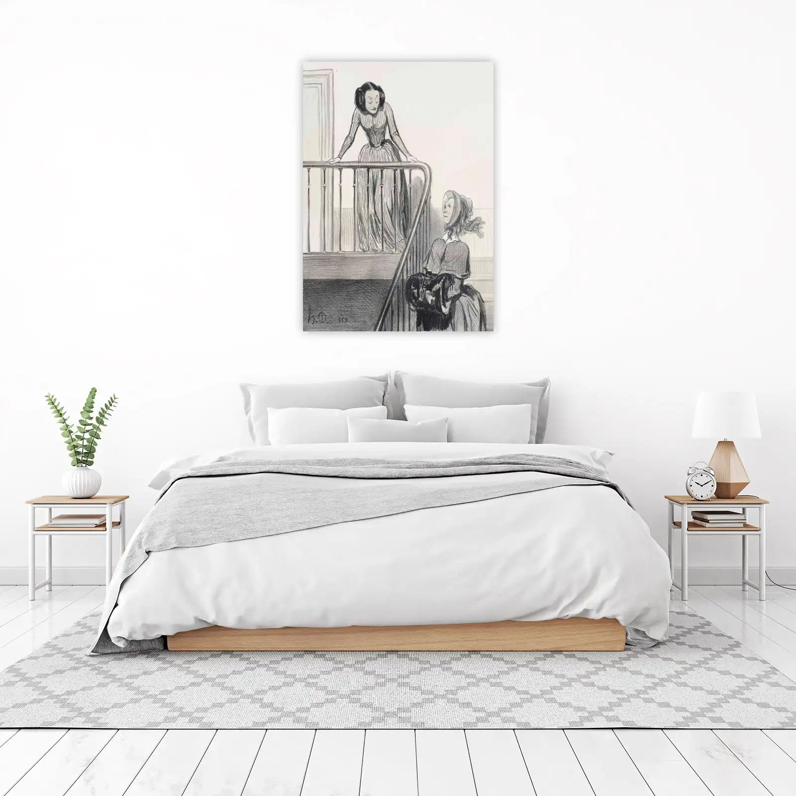 Vintage Gossip & Staircase Portrait Wall Art