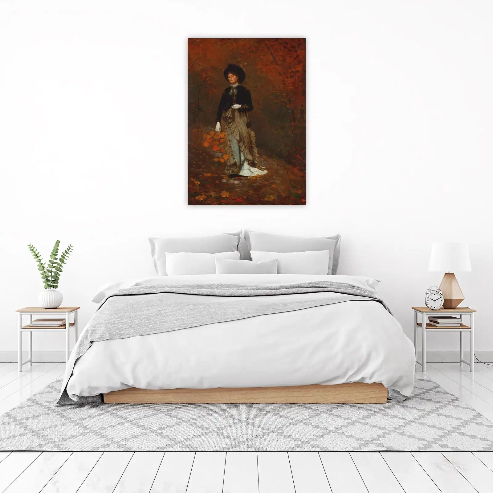 Victorian Lady Autumn Walk Wall Art