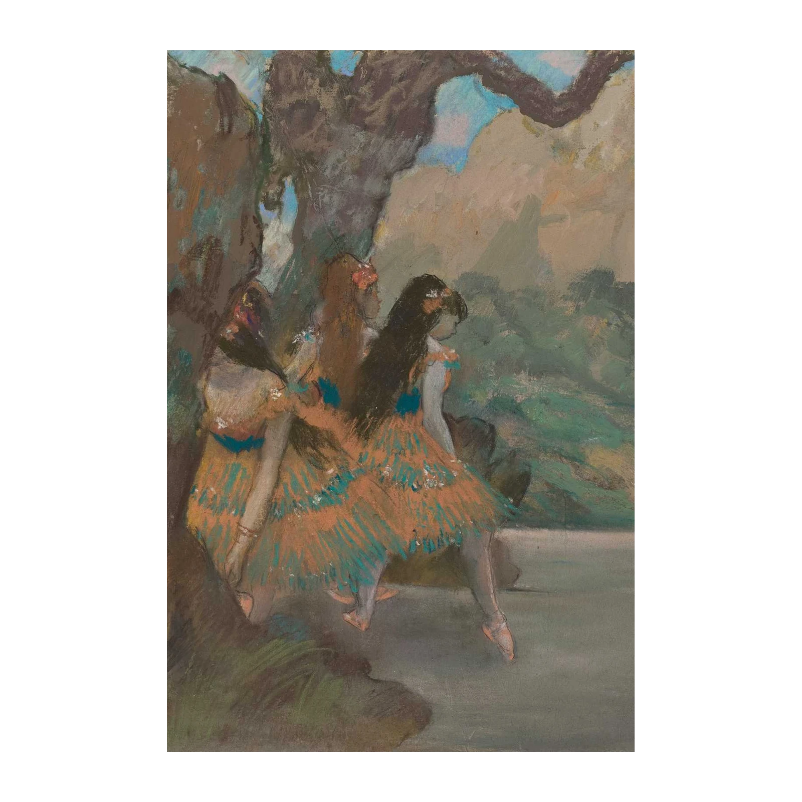 Degas Dancers Pastel Wall Art - Elegant Art