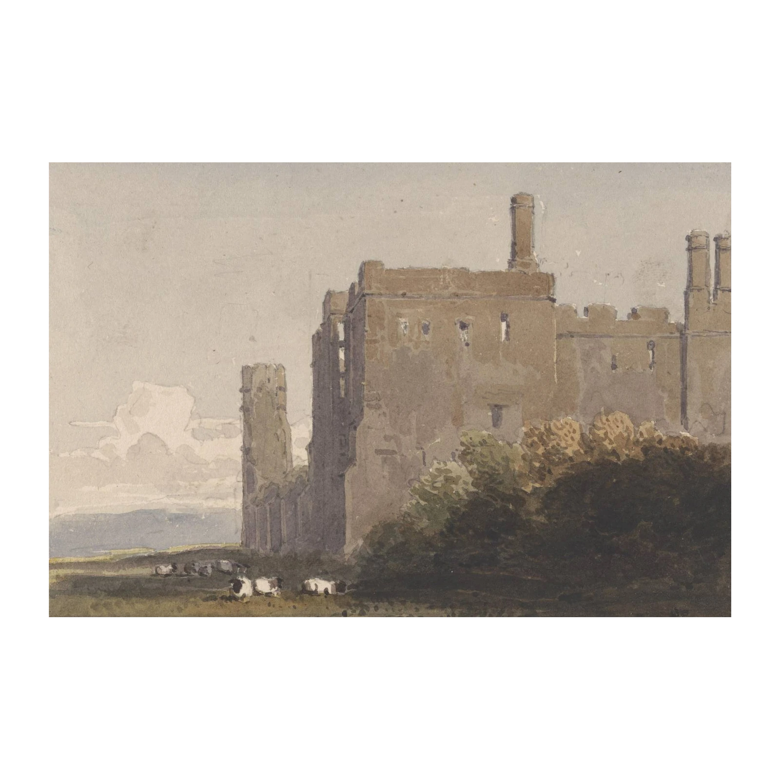 Historic Castle Ruins Landscape Wall Art