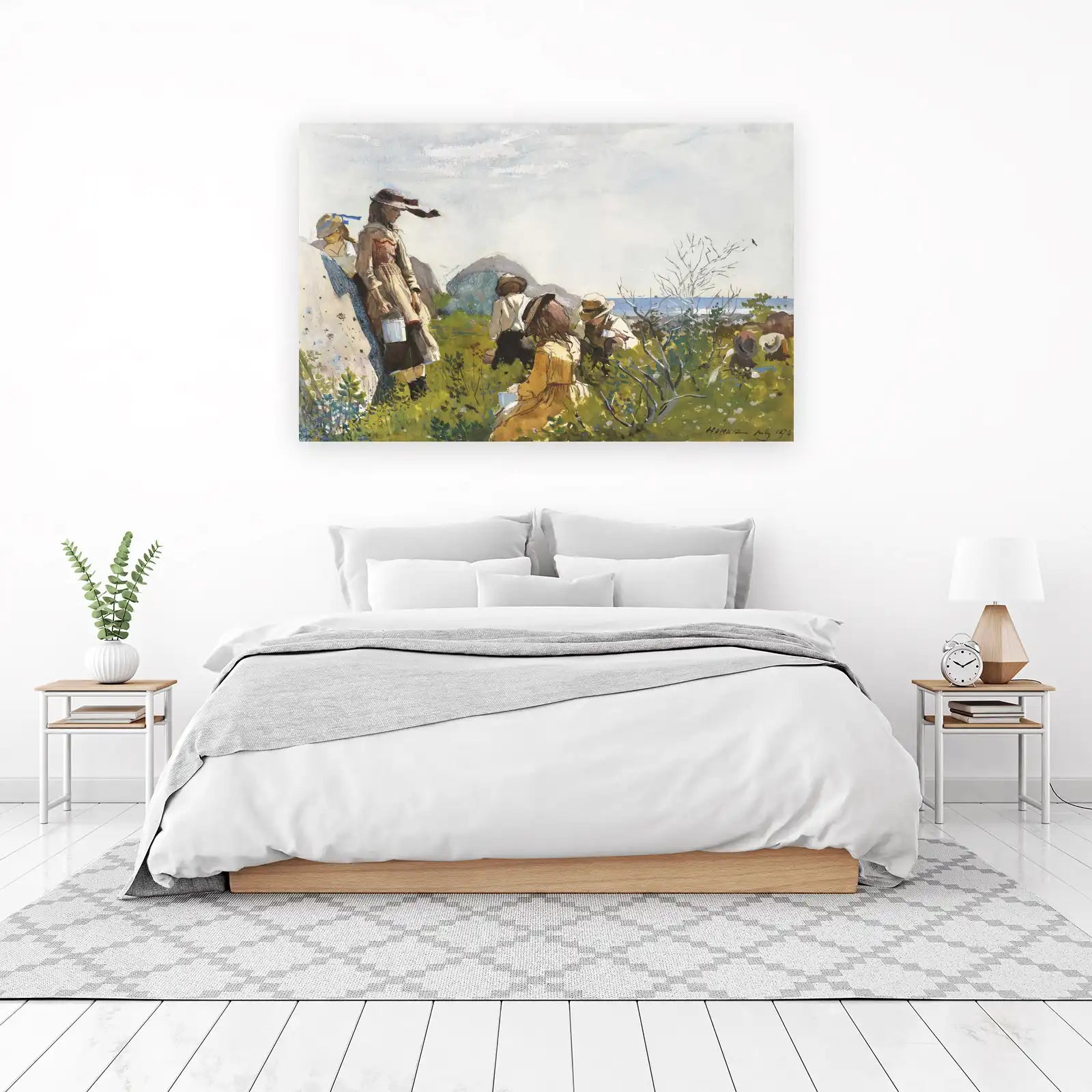 Coastal Children Summer Scene Wall Art