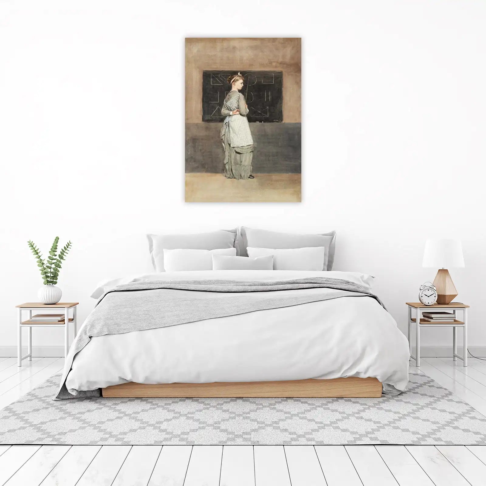 Vintage School Girl Lesson Wall Art
